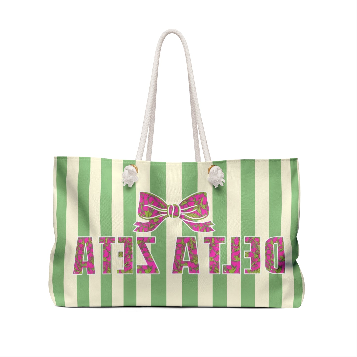 Delta Zeta Weekender Bag, Stylish Tote for Sorority Sisters, Perfect for Travel, Gifts, and Gatherings