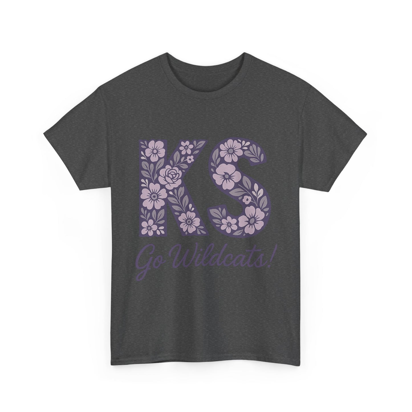 KS Floral Team Spirit Tee: Celebrate Kansas State Wildcats in Style, Perfect for Sports Events, Gifts, & Casual Wear