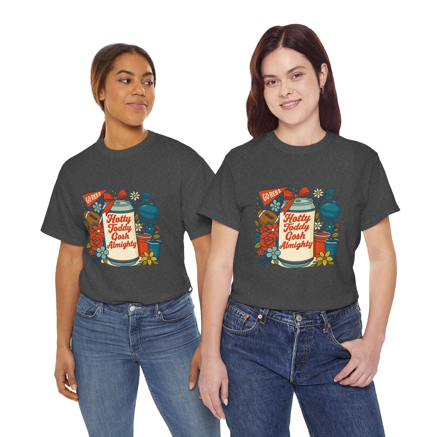 Hotty Toddy Heavy Cotton Tee - Unisex Graphic T-Shirt, Casual Wear, College Apparel, Gift for Students, Spring Break Fashion