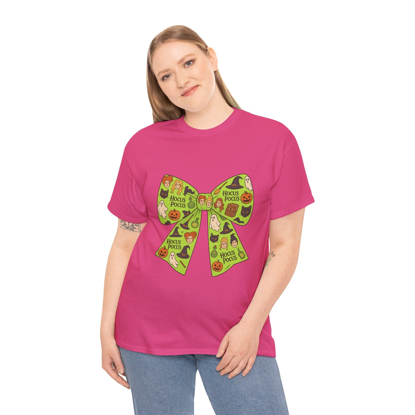 Halloween Graphic Tee, Spooky Season Unisex Shirt, Hocus Pocus Bow Tee, Autumn Style Shirt, Trick or Treat Apparel