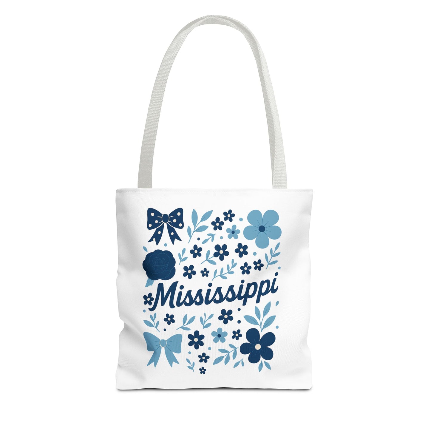 Floral Mississippi Tote Bag | Eco-Friendly Shopping Bag, Beach Tote, Gift for Her, Travel Companion, Custom Flower Design