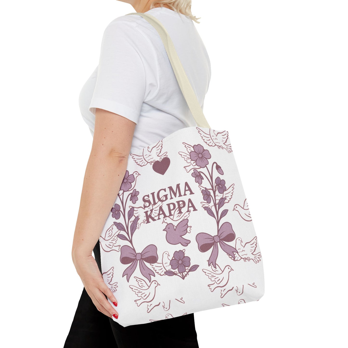 Sigma Kappa Floral Tote Bag | Sorority Gift, Eco-Friendly Carry-All, College Accessory, Stylish Shopping Bag, Chic Beach Tote