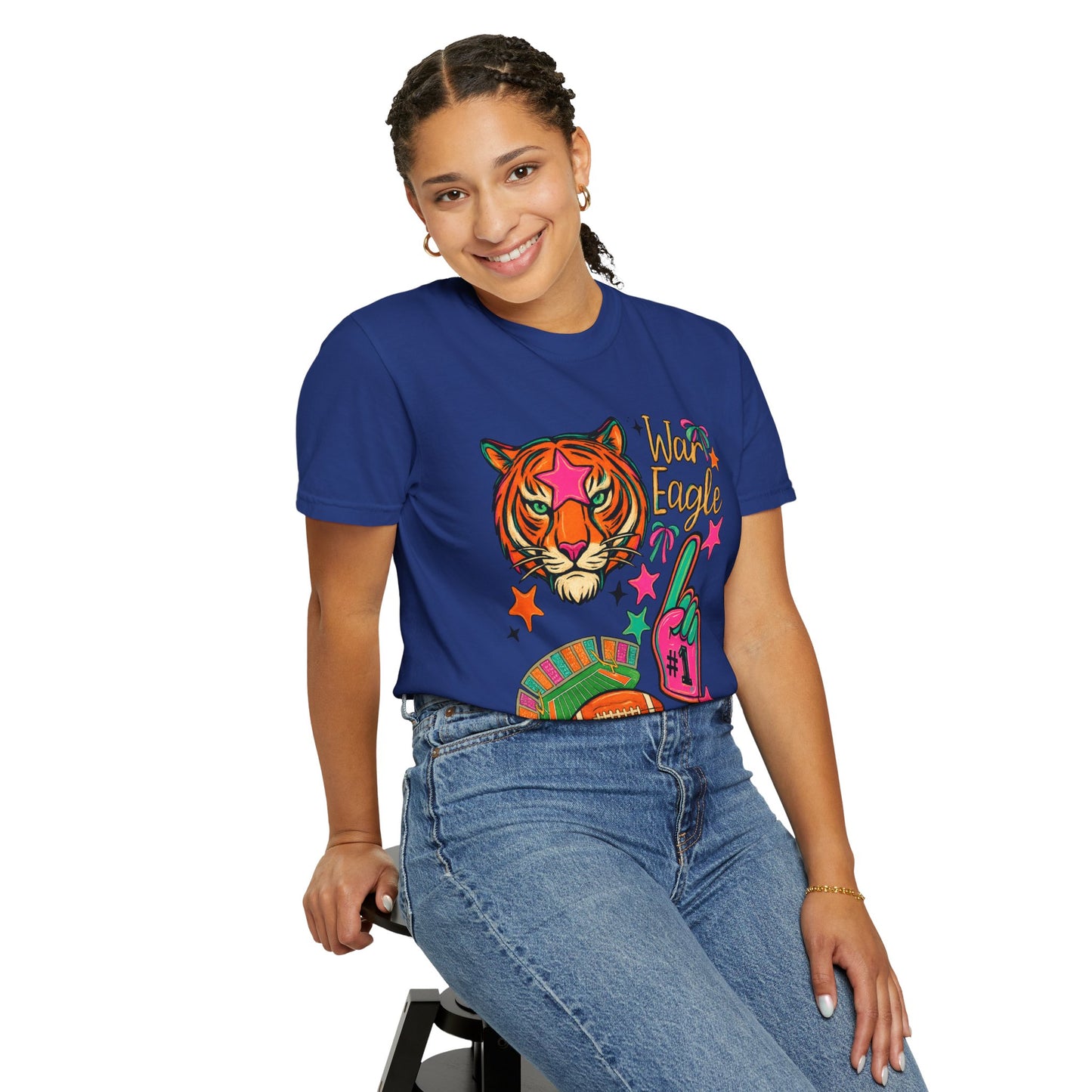Vintage Preppy Tiger Football Game Day Unisex T-shirt