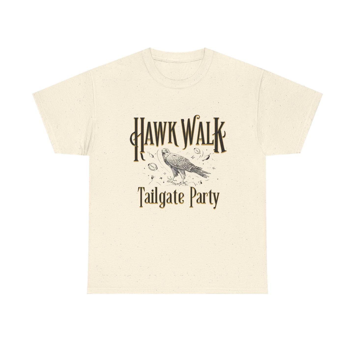 Hawk Walk Tailgate Tee, Unisex Cotton Shirt, Outdoor Event T-Shirt, Festival Wear, Bird Lover Gift, Sports Gathering Apparel