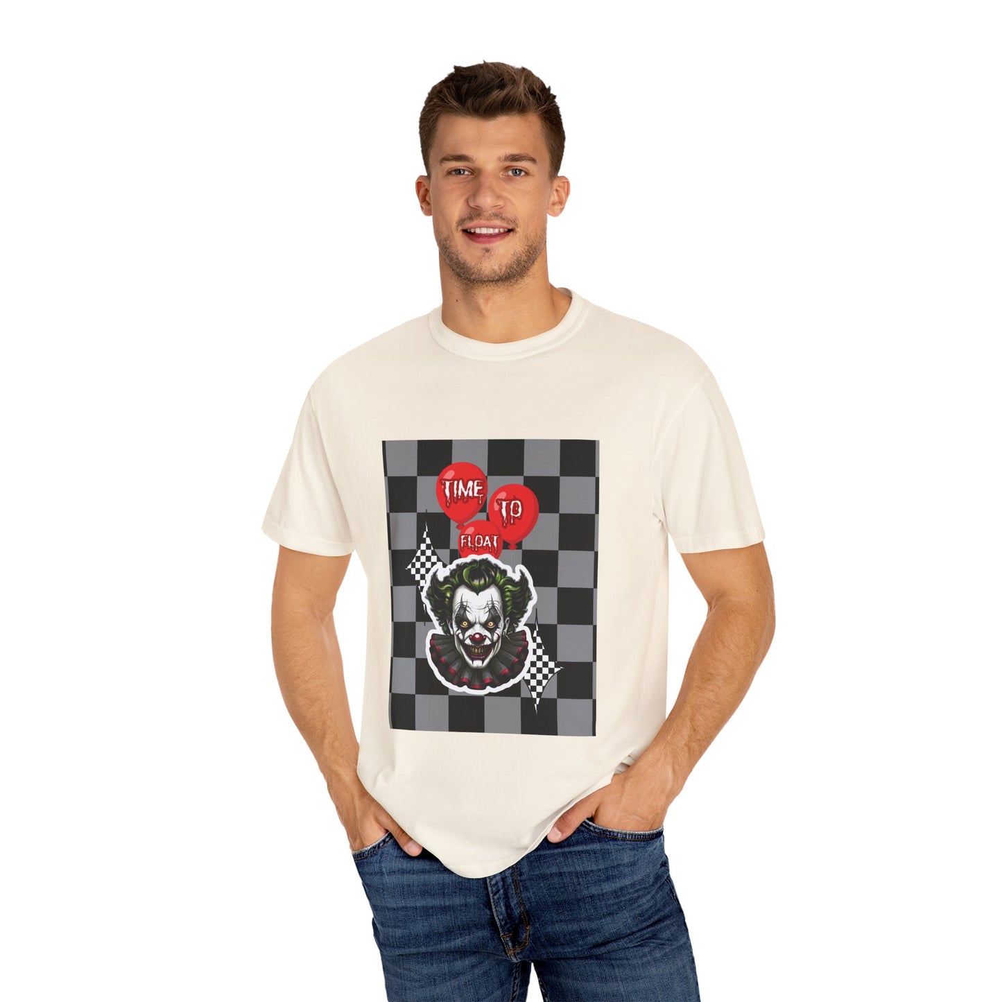 Creepy Clown Graphic T-Shirt, Halloween Costume Tee, Unisex Horror Shirt, Fun Gift for Fans, Graphic Novelty Wear, Casual Outfit