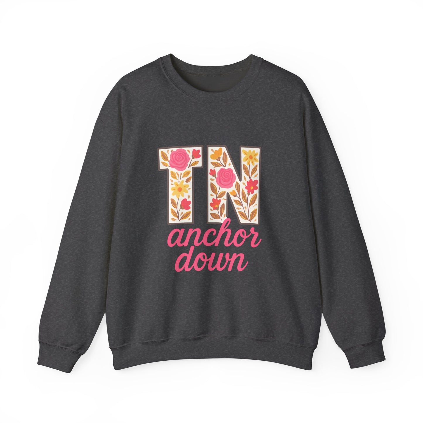 Cozy Floral Crewneck Sweatshirt with TN Design, Cute Gifts for Tennessee Fans, Casual Fall Wear, Perfect for Holidays & Gatherings