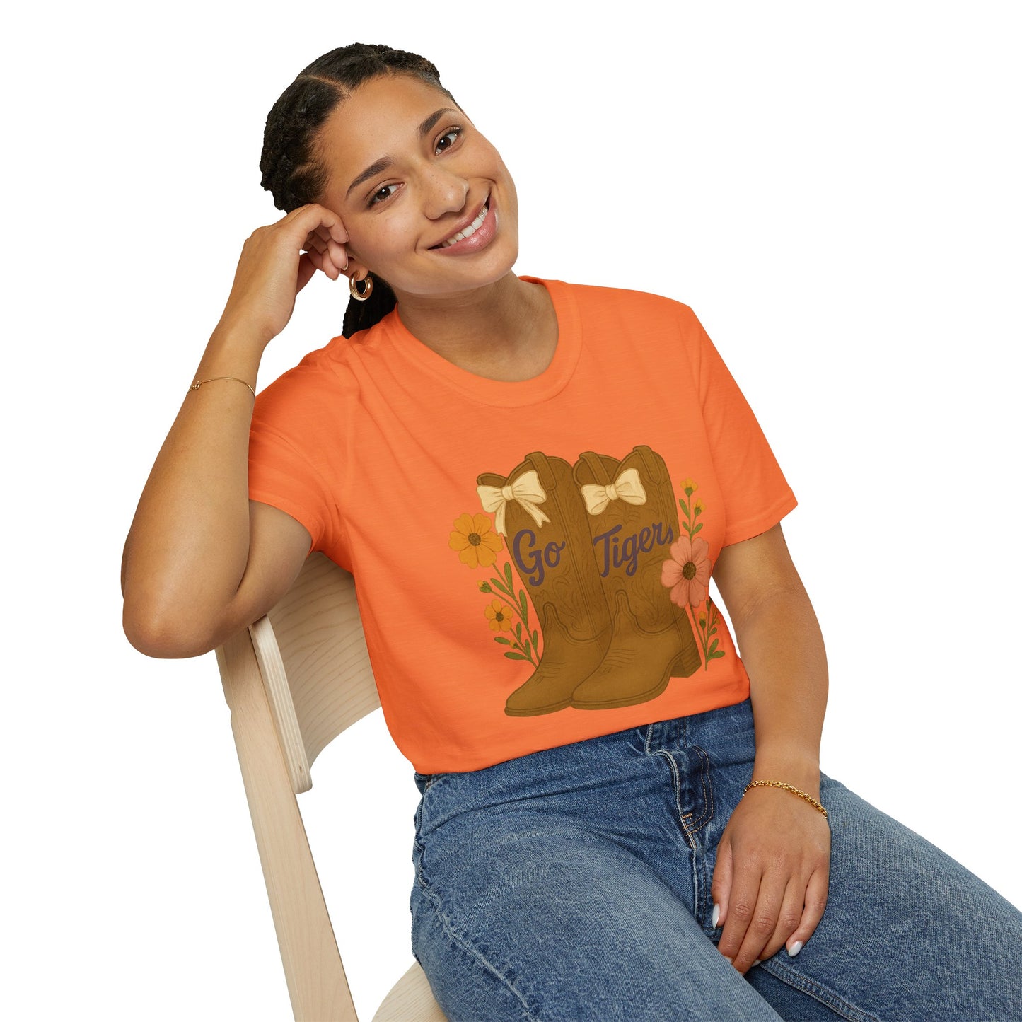 SC Tigers Country Boots Unisex T-Shirt | Cute Southern Style Tee, Go Tiger Shirt, Perfect for Game Day, Clemson Game Day, Graduation Gift, College Student Gift