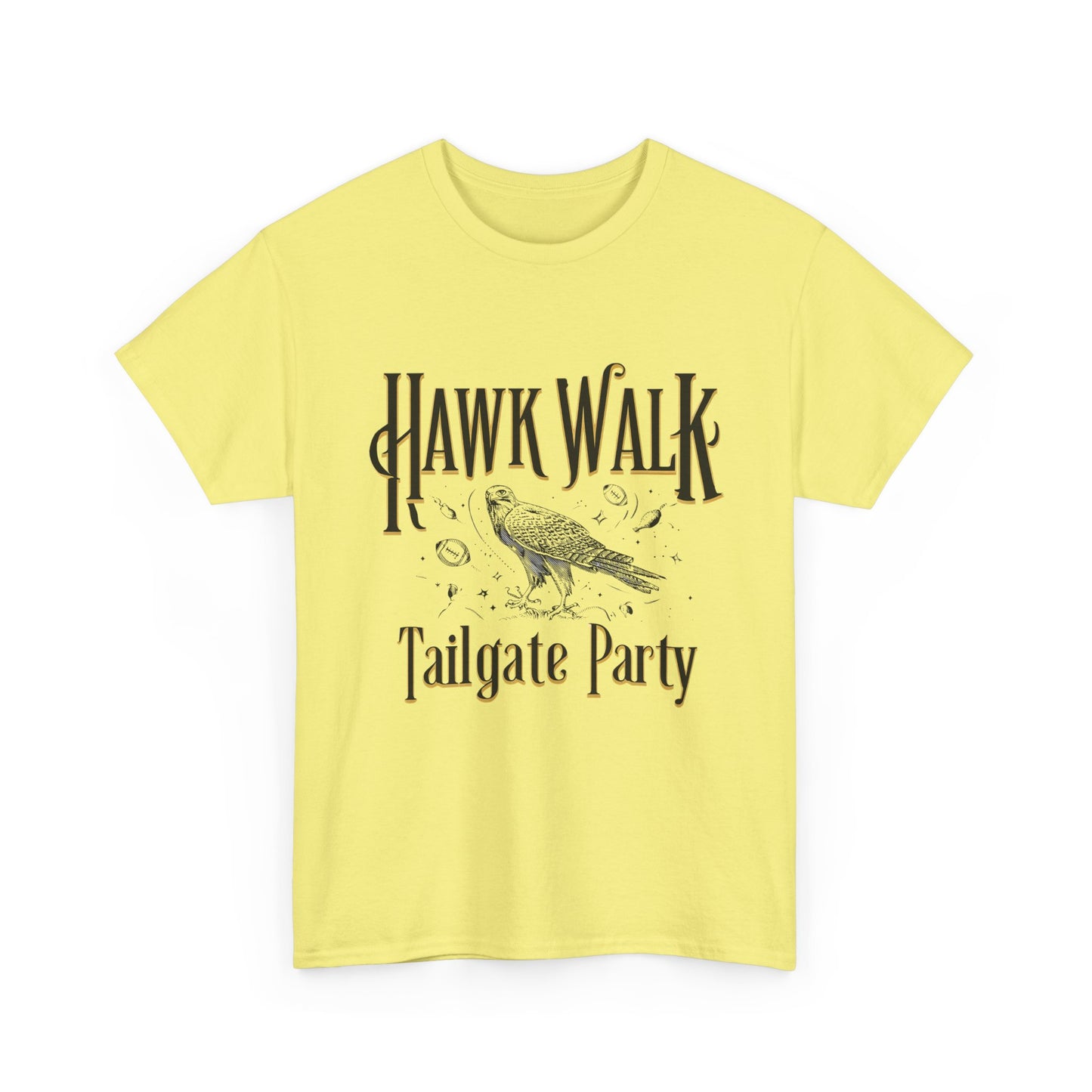 Hawk Walk Tailgate Tee, Unisex Cotton Shirt, Outdoor Event T-Shirt, Festival Wear, Bird Lover Gift, Sports Gathering Apparel