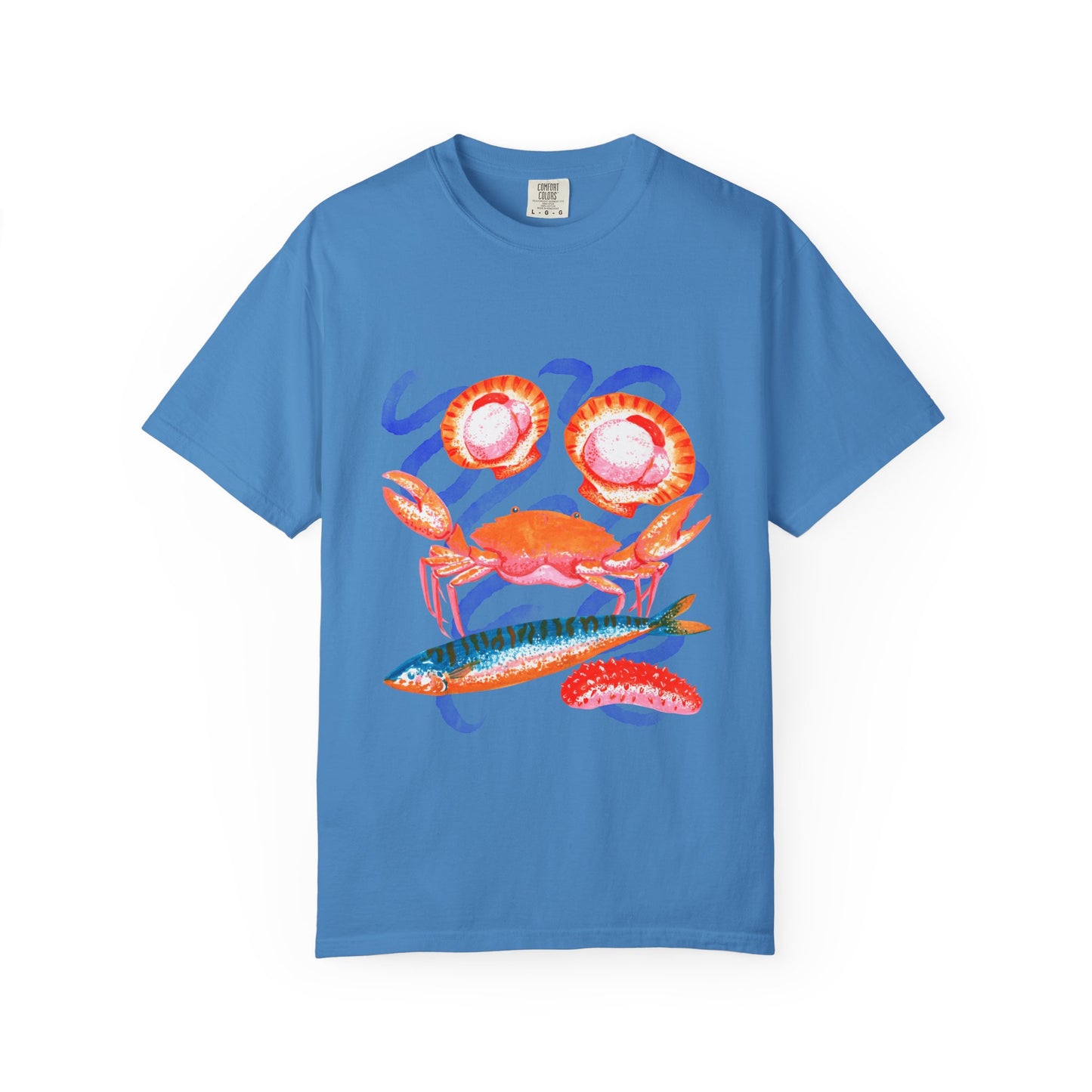 Retro Seafood Graphic T-Shirt - Fresh Catch Comfort Colors Tee