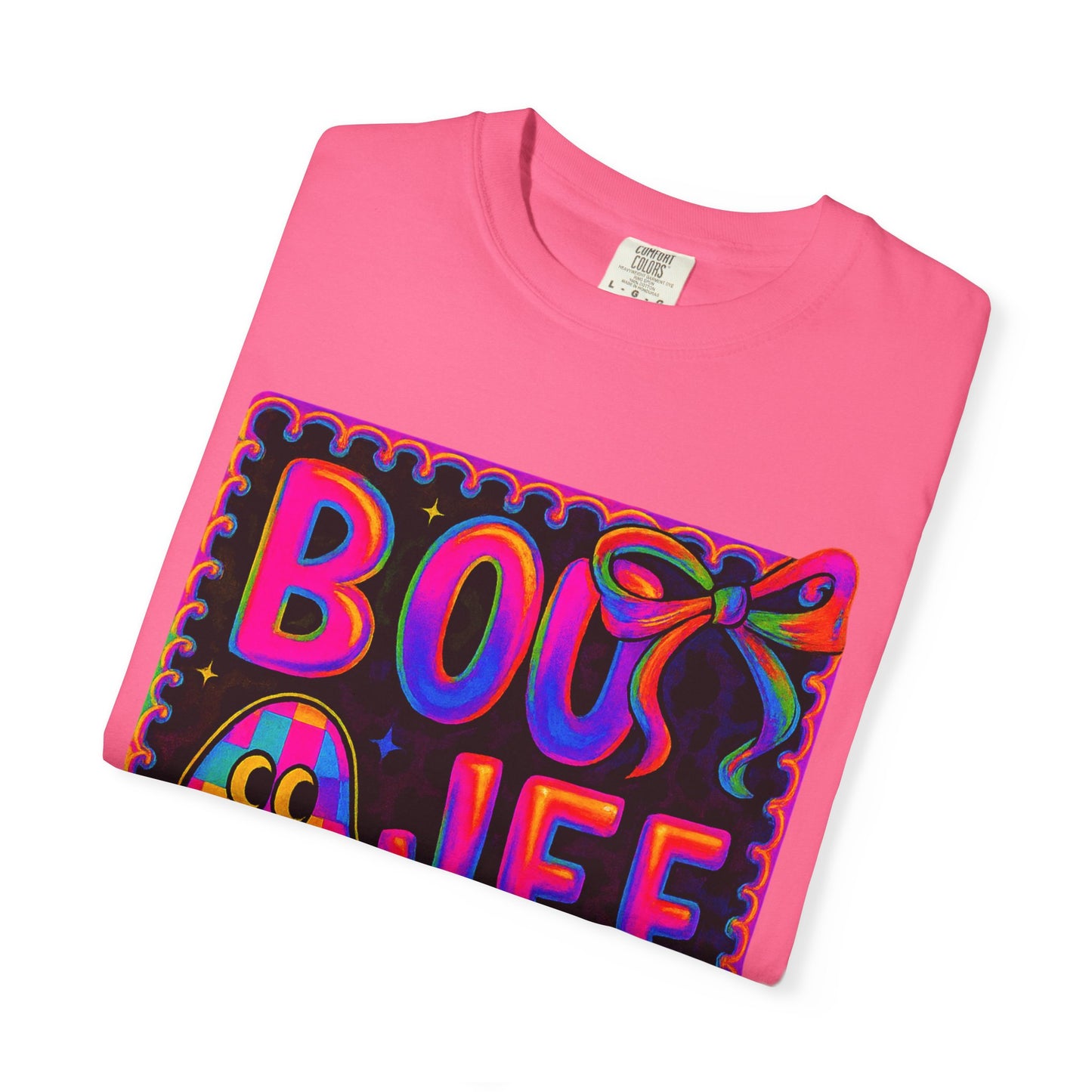 BOOJee Retro Comfort Colors, Garment-Dyed T-shirt, Colorful Graphic Tee, Unisex Streetwear, Fun Gift, Festival Fashion, Vegan Style