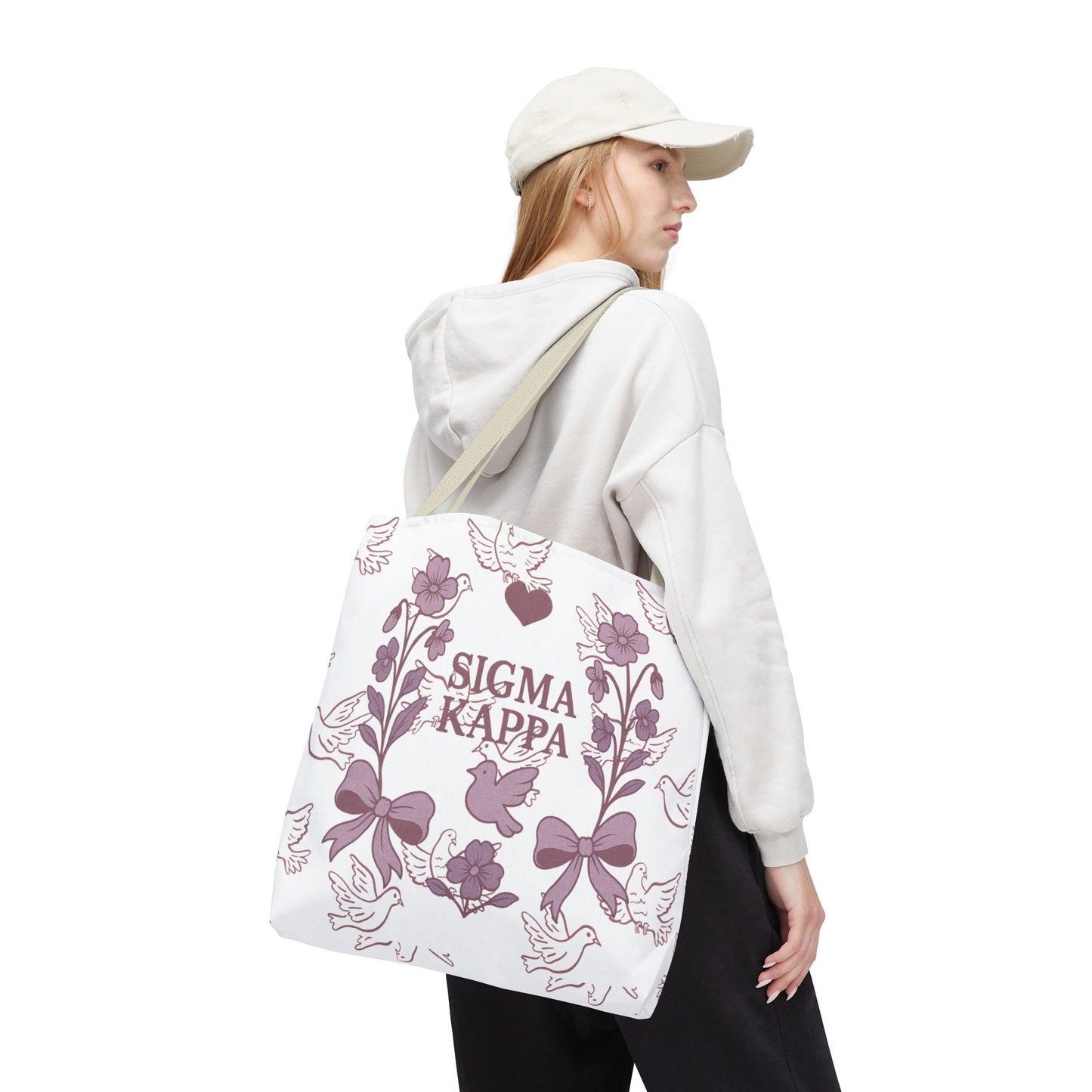 Sigma Kappa Floral Tote Bag | Sorority Gift, Eco-Friendly Carry-All, College Accessory, Stylish Shopping Bag, Chic Beach Tote