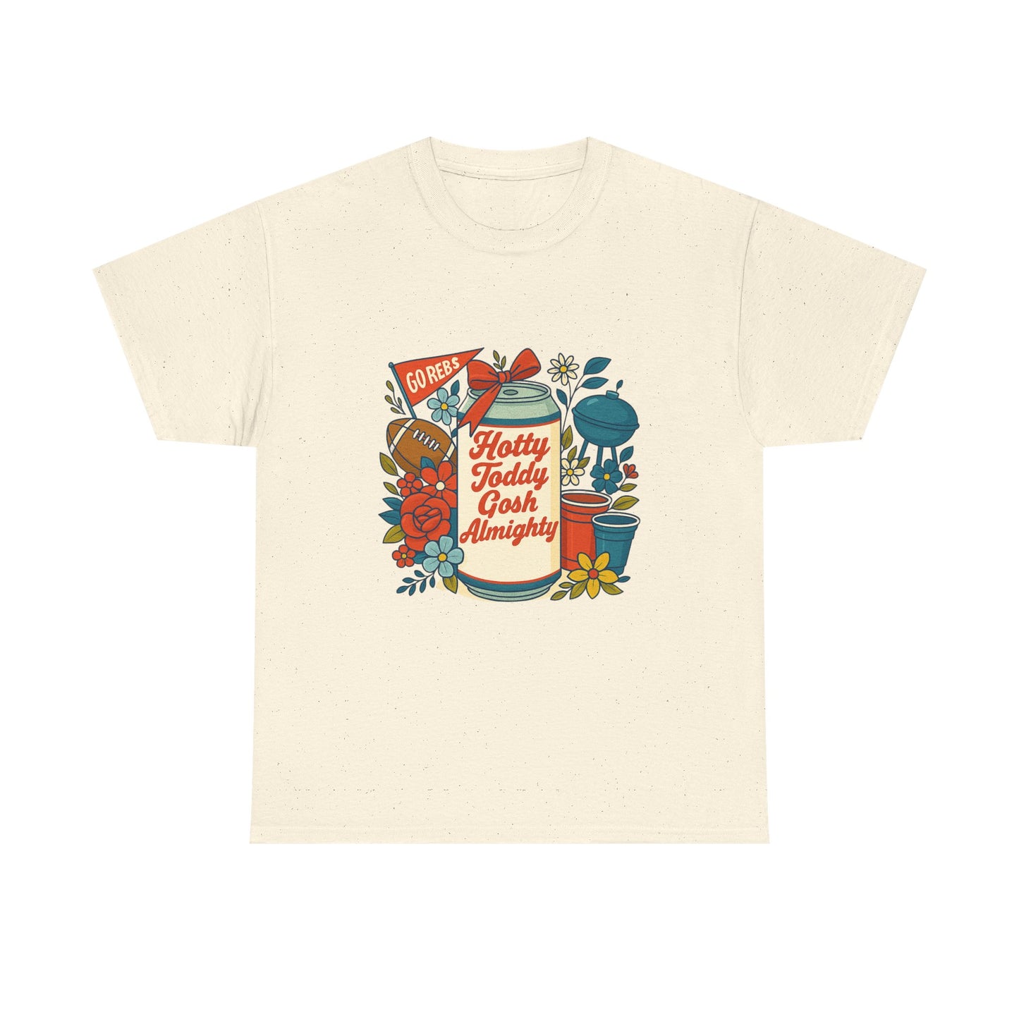 Hotty Toddy Heavy Cotton Tee - Unisex Graphic T-Shirt, Casual Wear, College Apparel, Gift for Students, Spring Break Fashion