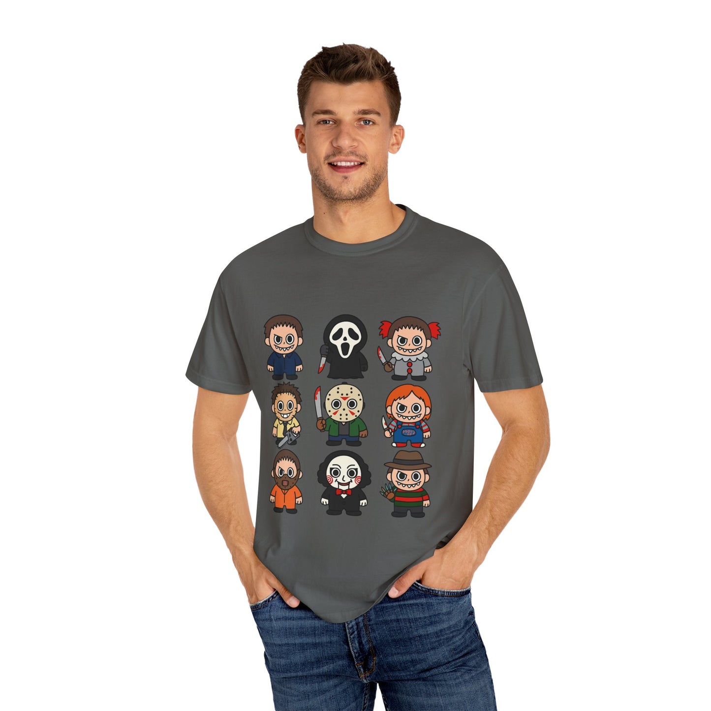 Pop Culture Horror Character T-Shirt, Unisex Tee, Halloween Tee, Horror Movie Merch, Funny Graphic Shirt, Gift for Horror Fans