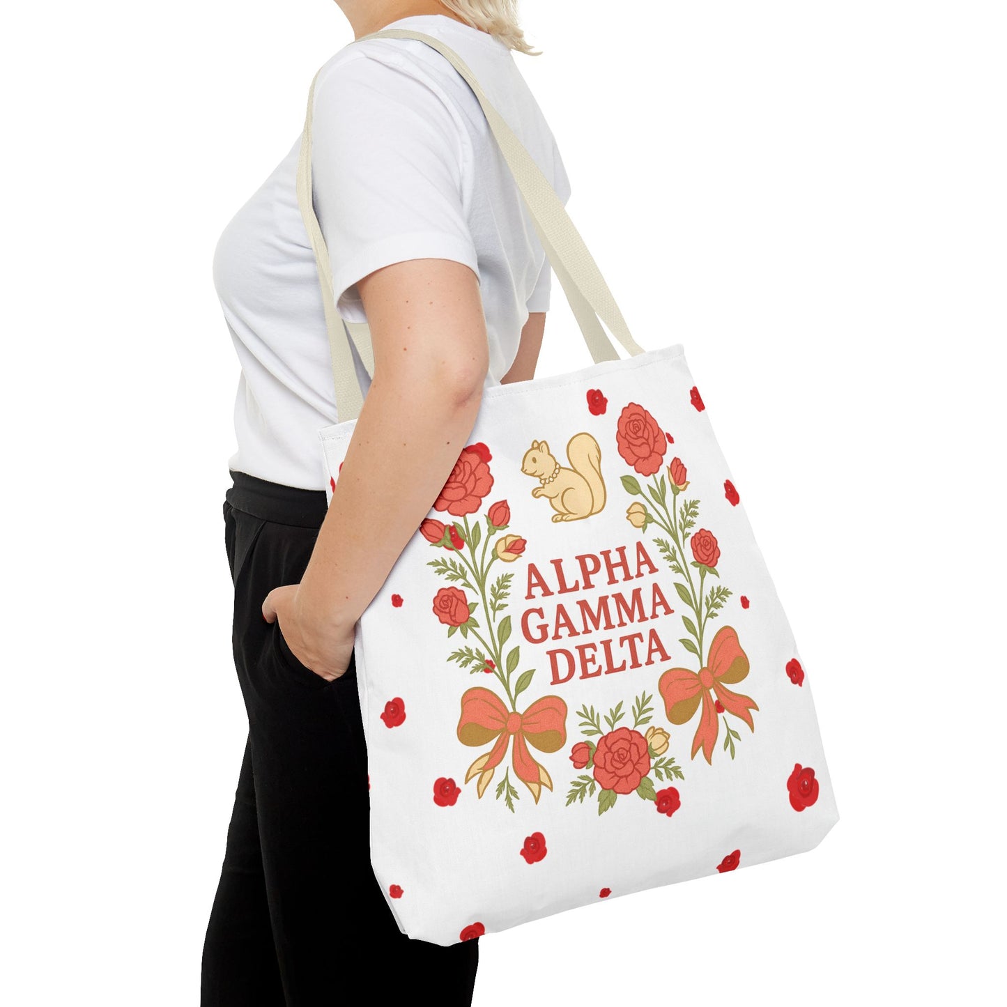 Floral Tote Bag | Alpha Gamma Delta Collection | Perfect for Sorority Events & Graduates