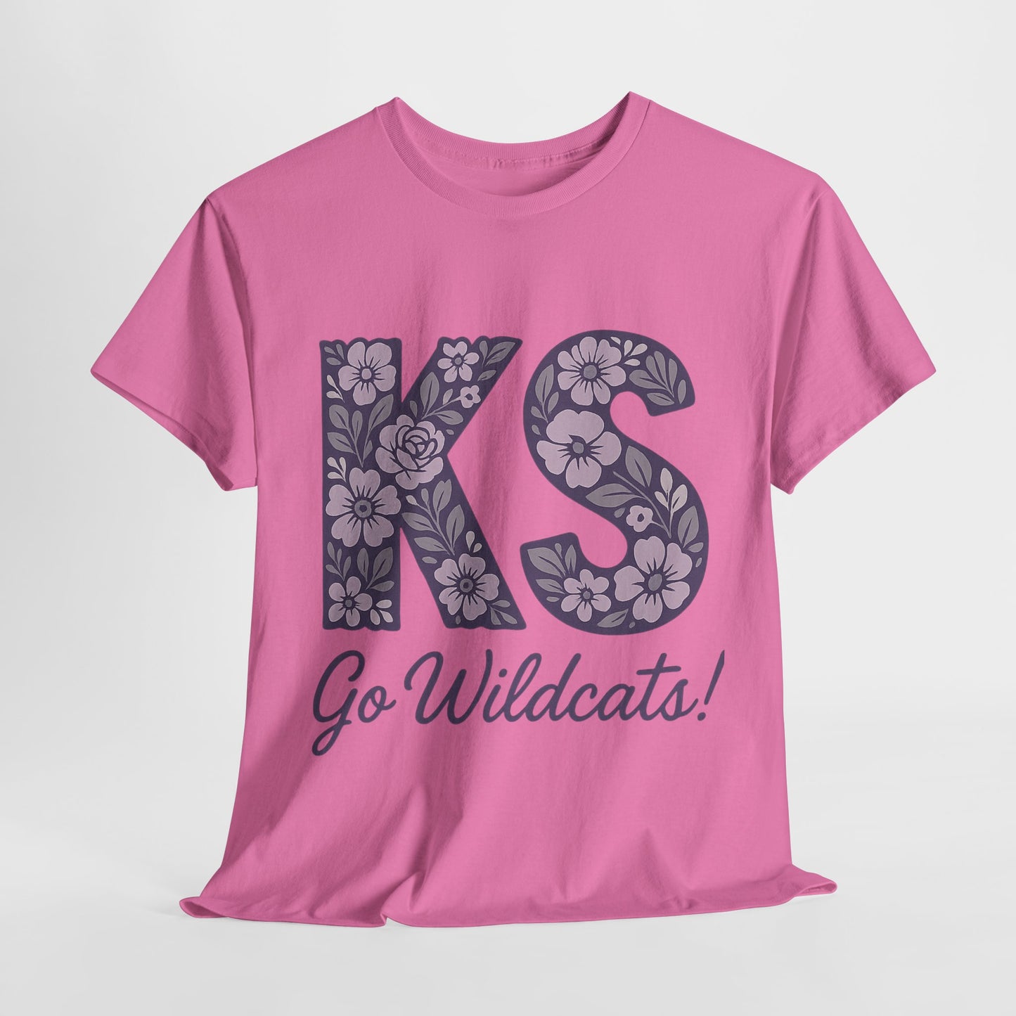 KS Floral Team Spirit Tee: Celebrate Kansas State Wildcats in Style, Perfect for Sports Events, Gifts, & Casual Wear