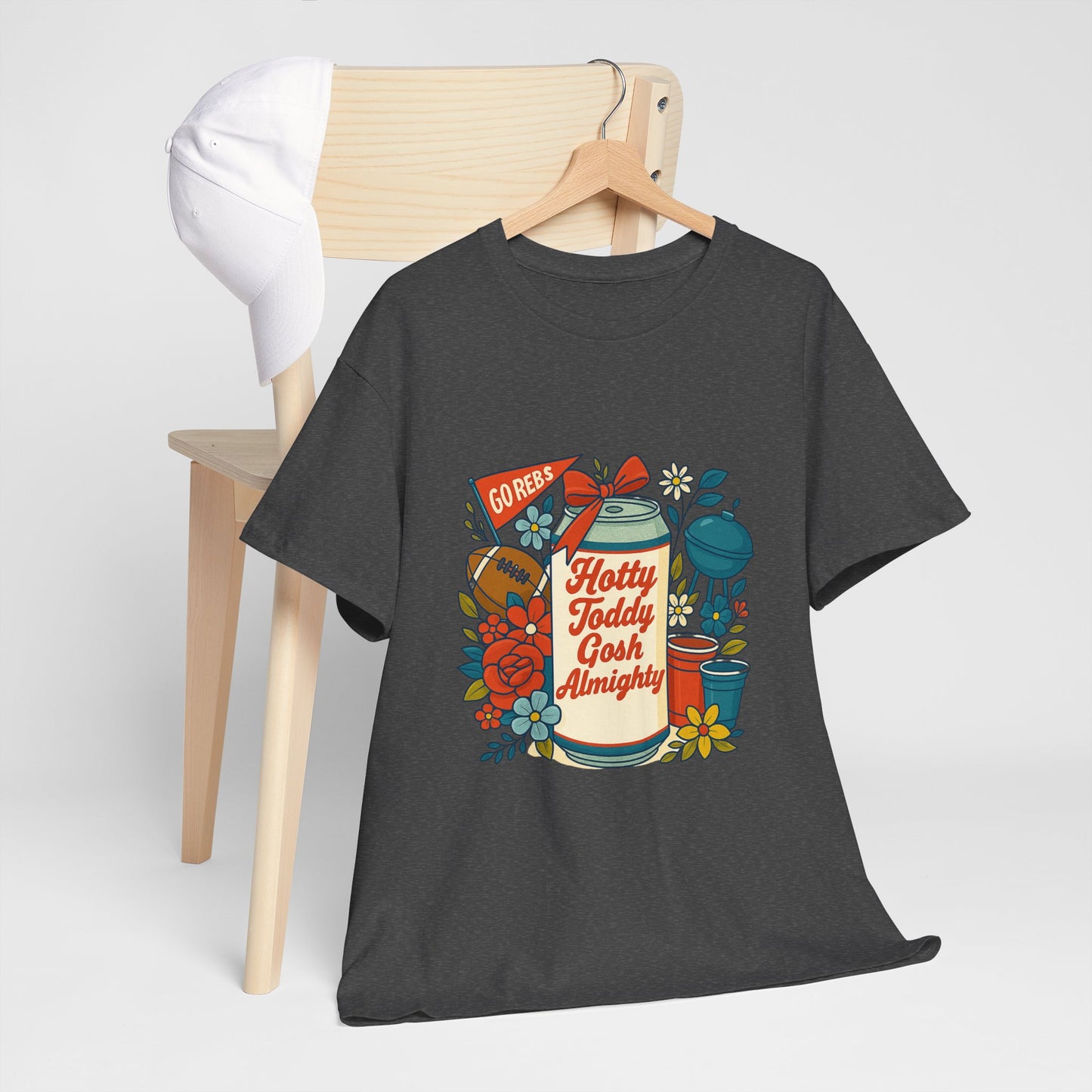 Hotty Toddy Heavy Cotton Tee - Unisex Graphic T-Shirt, Casual Wear, College Apparel, Gift for Students, Spring Break Fashion