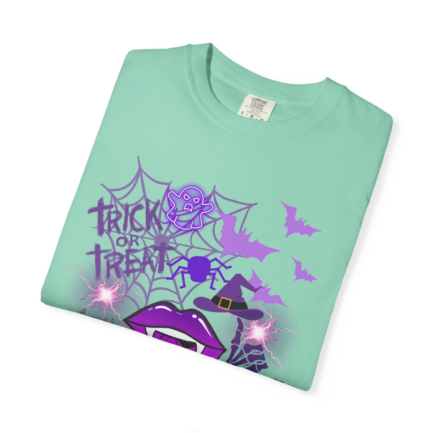 Spooky Purple Vibes Halloween Graphic T-Shirt, Fun Unisex Tee for Spooky Season, Trick or Treat, Boo! Shirt, Halloween Party Wear, Gift Idea