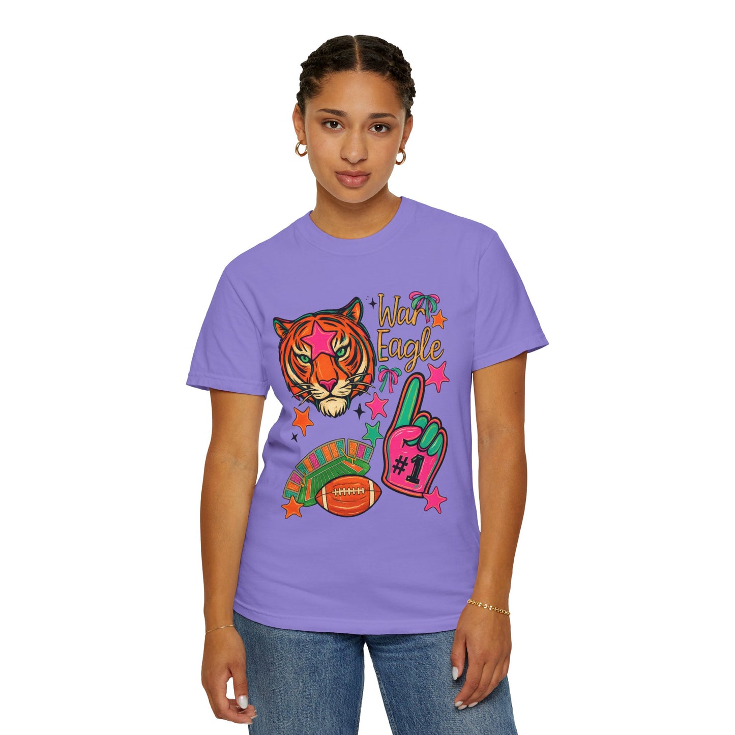Vintage Preppy Tiger Football Game Day Unisex T-shirt