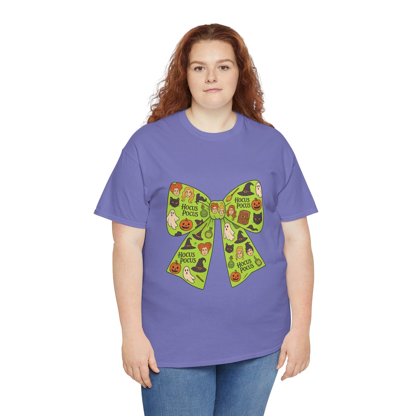 Halloween Graphic Tee, Spooky Season Unisex Shirt, Hocus Pocus Bow Tee, Autumn Style Shirt, Trick or Treat Apparel