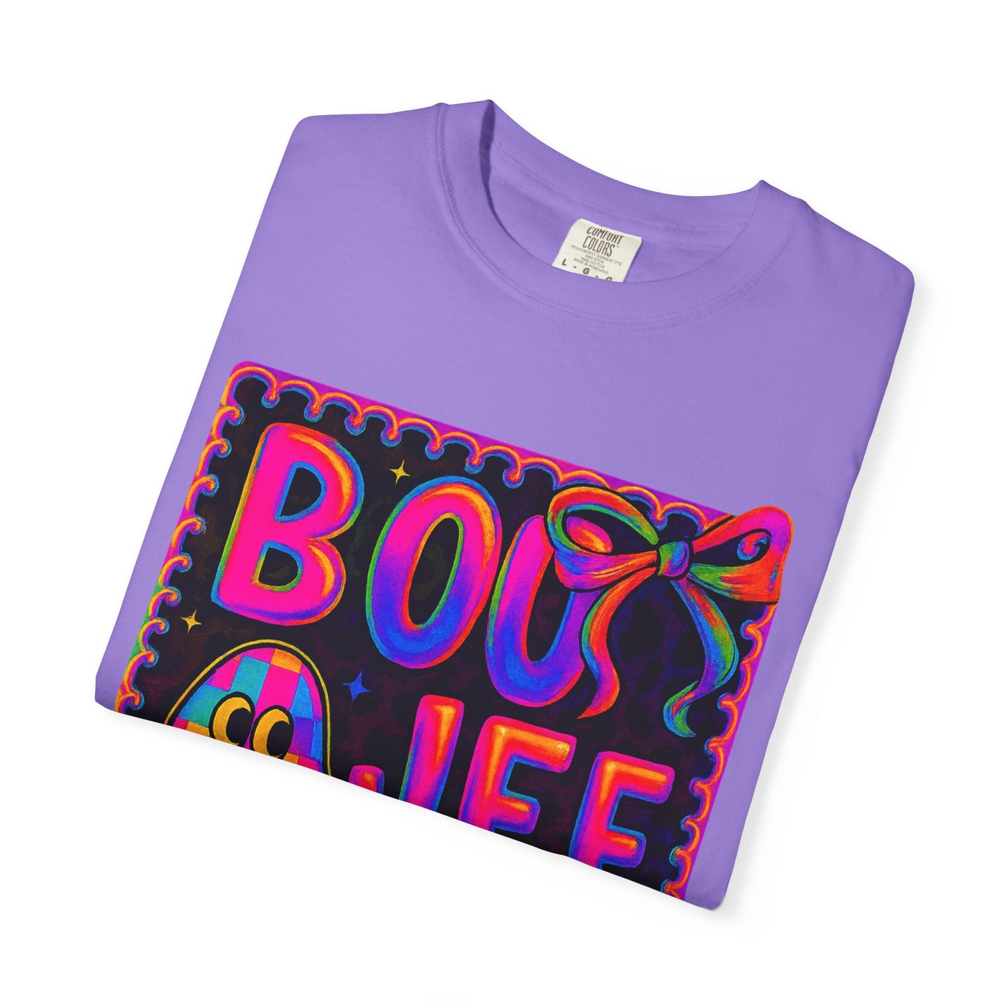 BOOJee Retro Comfort Colors, Garment-Dyed T-shirt, Colorful Graphic Tee, Unisex Streetwear, Fun Gift, Festival Fashion, Vegan Style