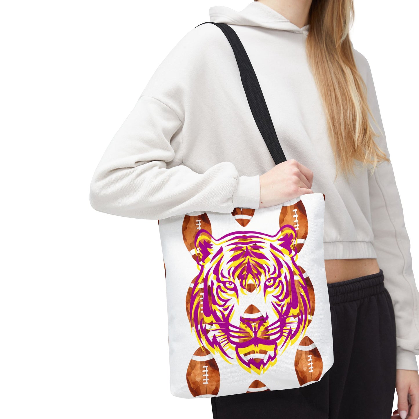 Vibrant Tiger Print Tote Bag - LSU Fans Gift