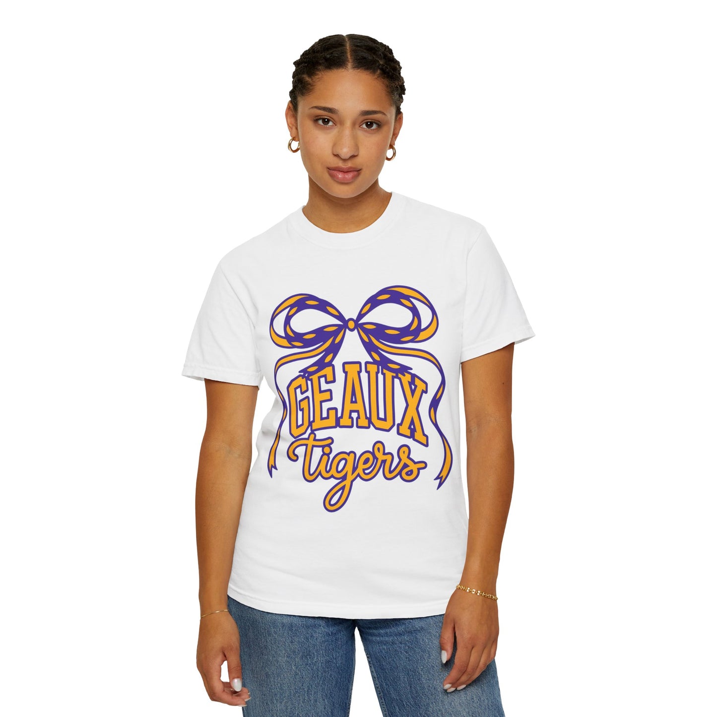 Géaux Tigers Garment-Dyed T-Shirt, Unisex Tee, LSU Spirit Wear, College Apparel, Game Day Outfit, Casual Style