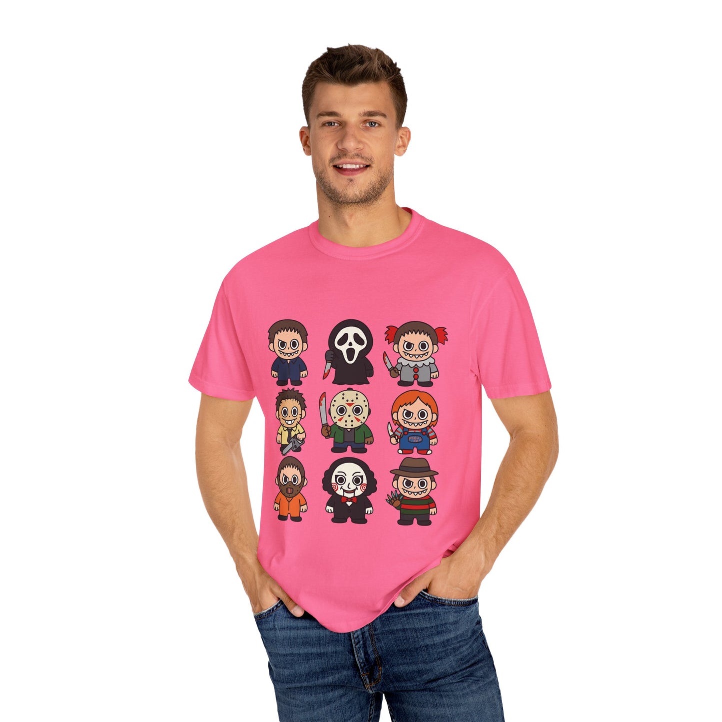 Pop Culture Horror Character T-Shirt, Unisex Tee, Halloween Tee, Horror Movie Merch, Funny Graphic Shirt, Gift for Horror Fans