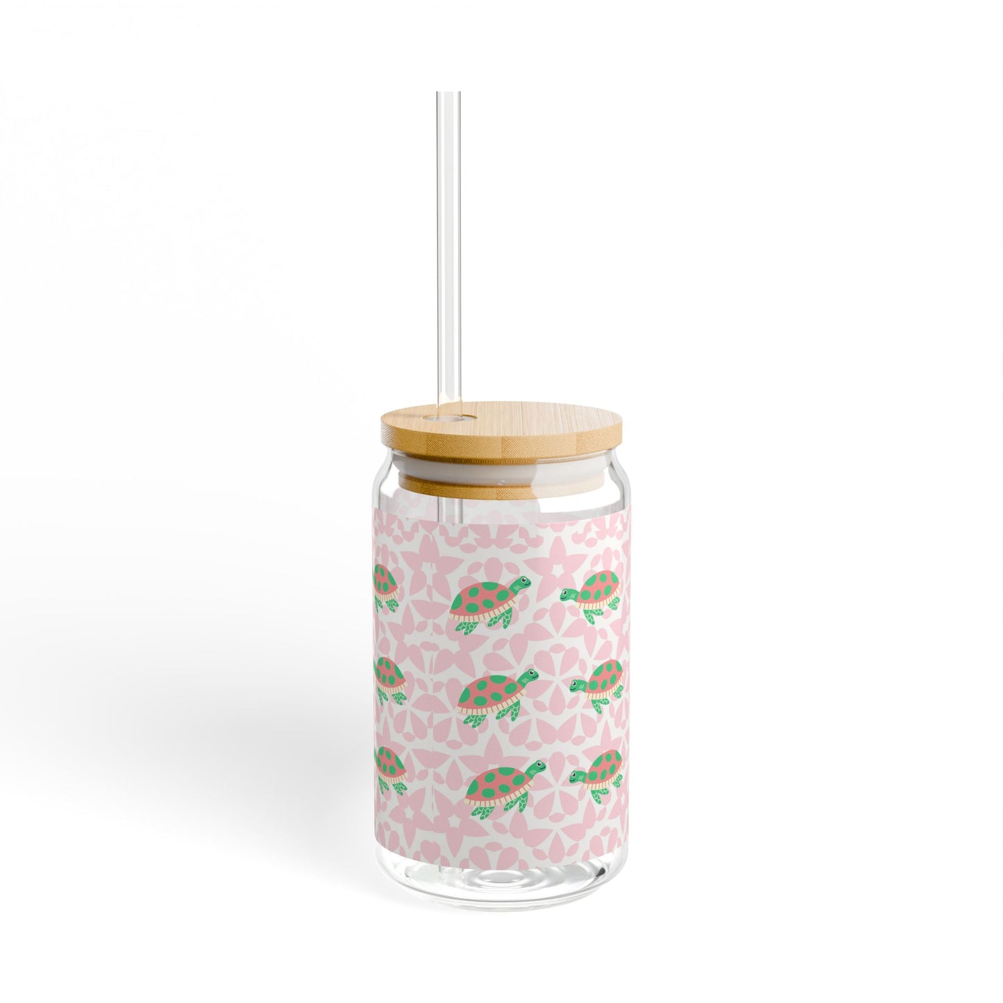 Delta Zeta Charming 16oz Sipper Glass with Eco-Friendly Bamboo Lid, Perfect for Smoothies, Juices, Parties, Summer Gatherings, Gifts