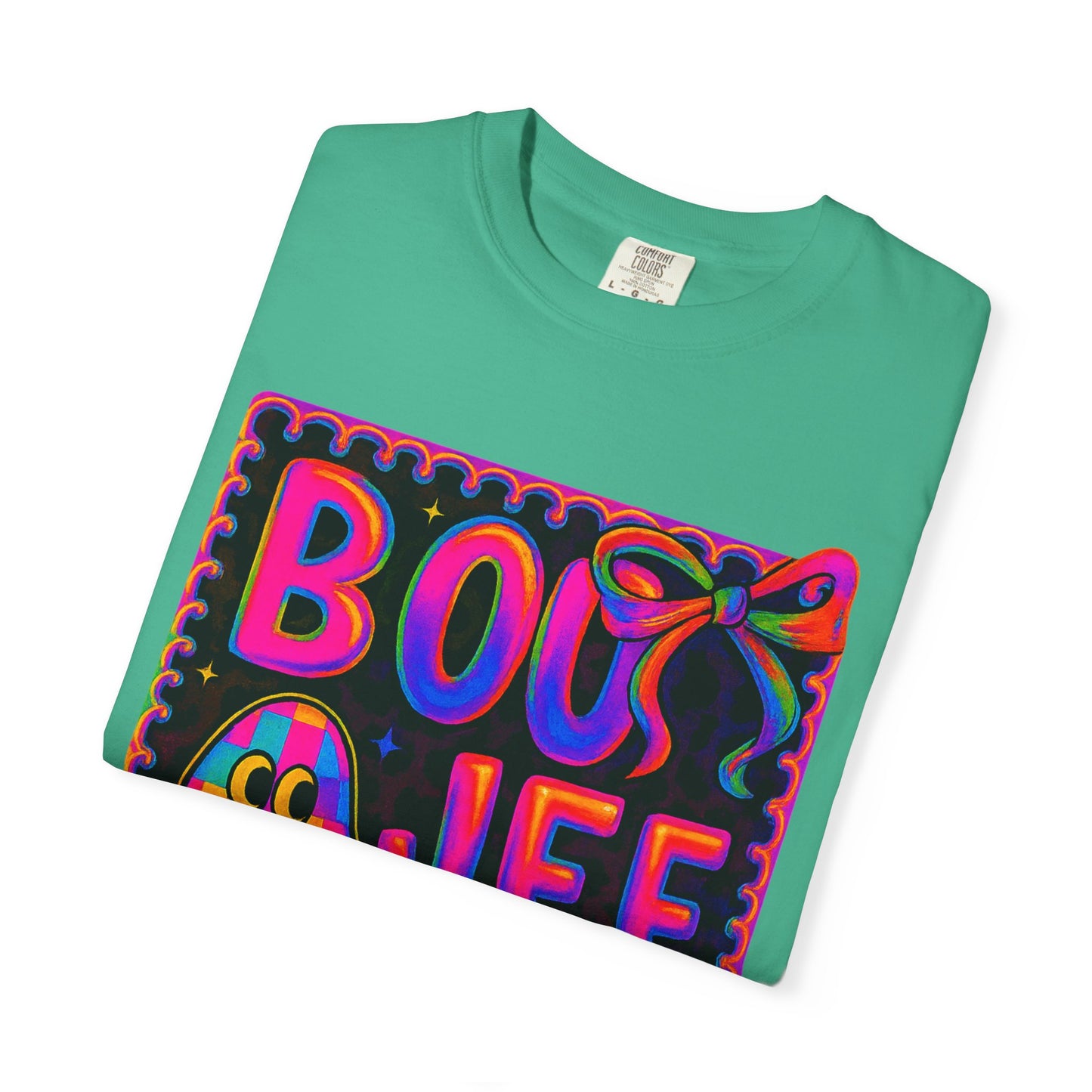 BOOJee Retro Comfort Colors, Garment-Dyed T-shirt, Colorful Graphic Tee, Unisex Streetwear, Fun Gift, Festival Fashion, Vegan Style