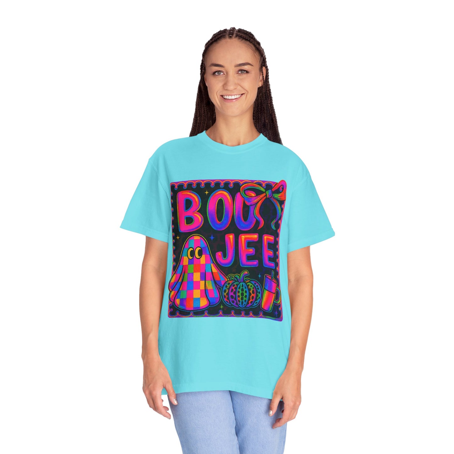 BOOJee Retro Comfort Colors, Garment-Dyed T-shirt, Colorful Graphic Tee, Unisex Streetwear, Fun Gift, Festival Fashion, Vegan Style