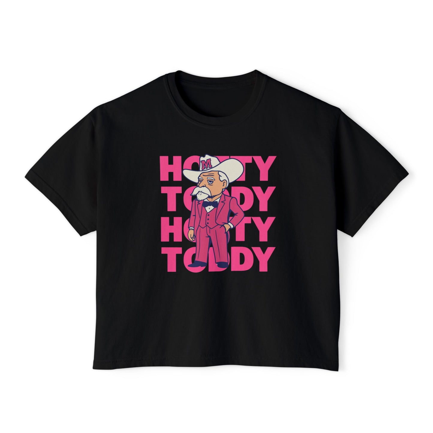 Pink Hotty Toddy Boxy Tee | Fun Humor Graphic Shirt