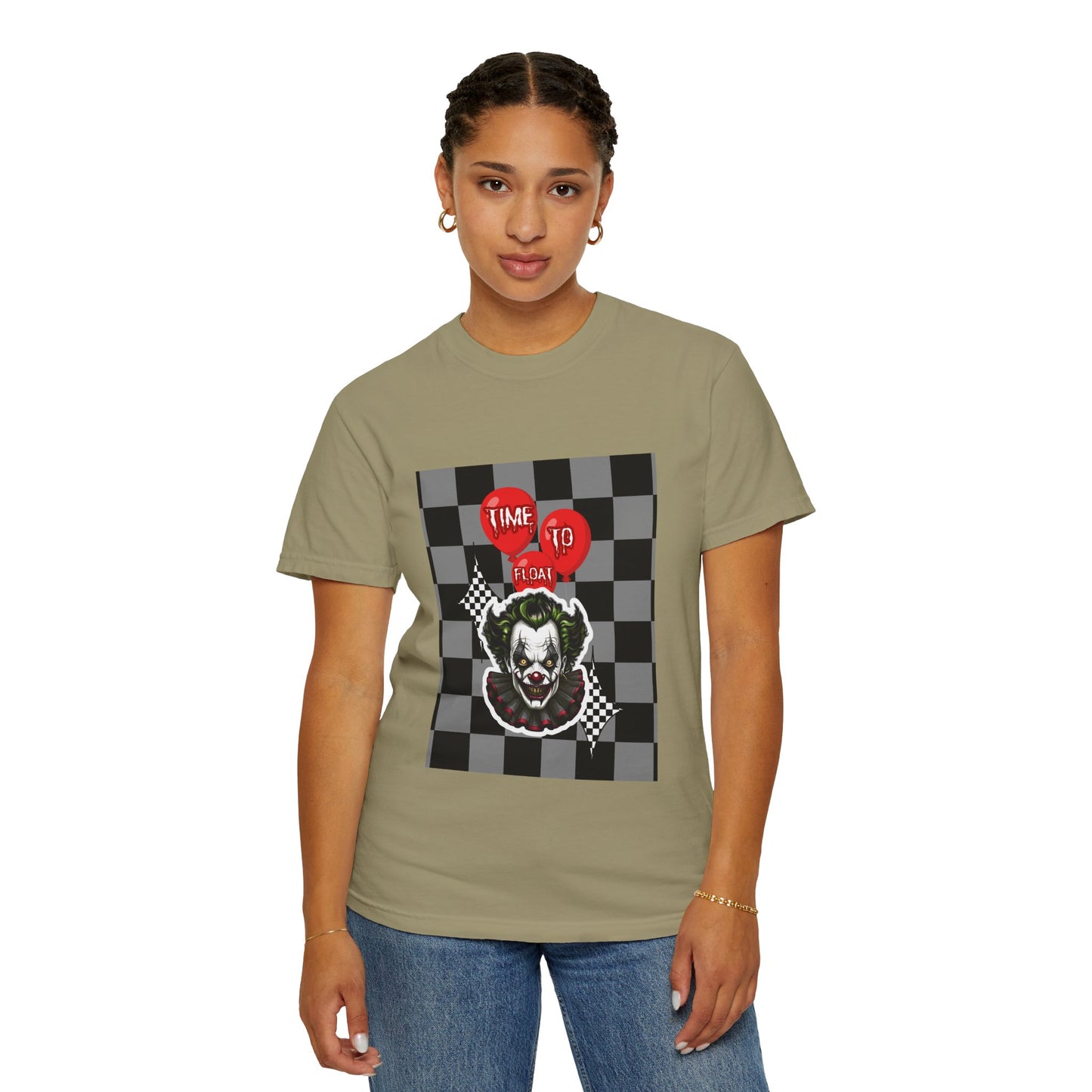 Creepy Clown Graphic T-Shirt, Halloween Costume Tee, Unisex Horror Shirt, Fun Gift for Fans, Graphic Novelty Wear, Casual Outfit