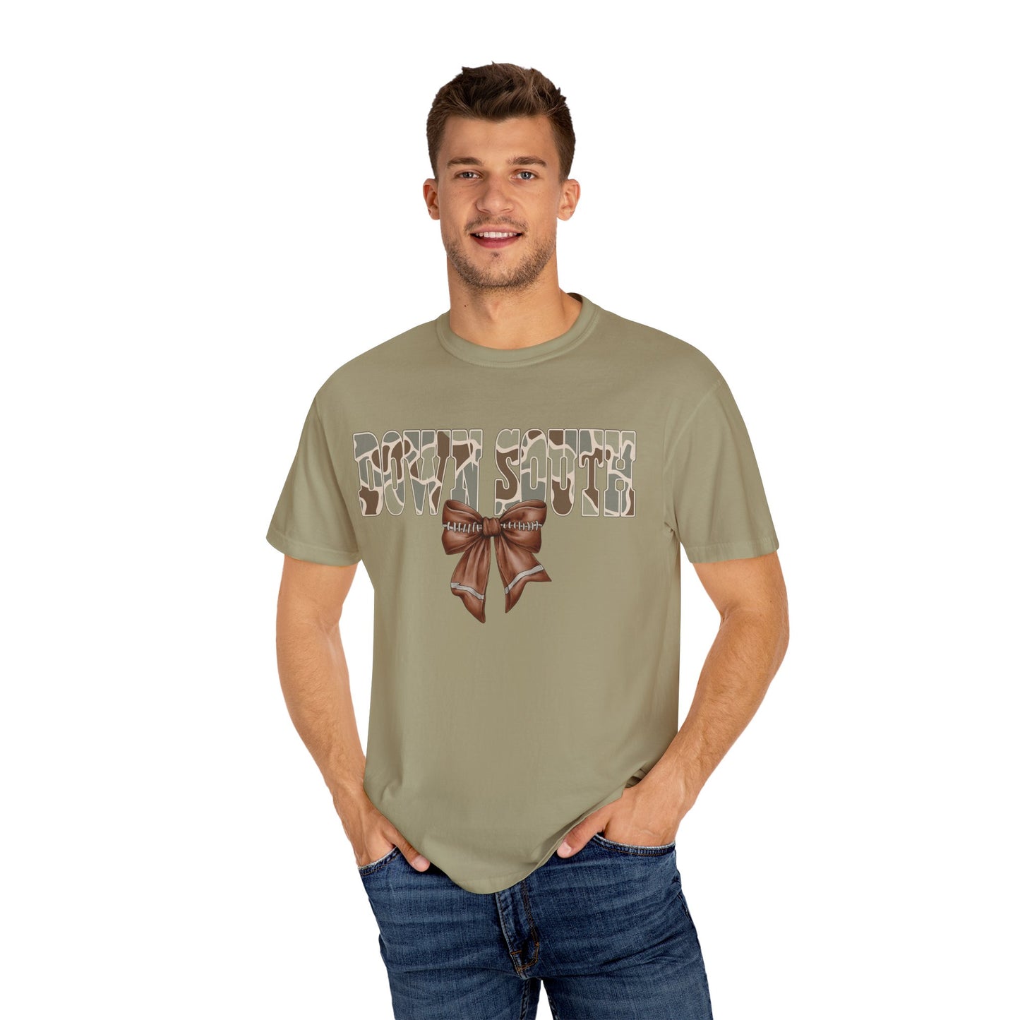 Camo Bow Graphic Tee - Trendy Apparel for Casual Outings and Birthdays