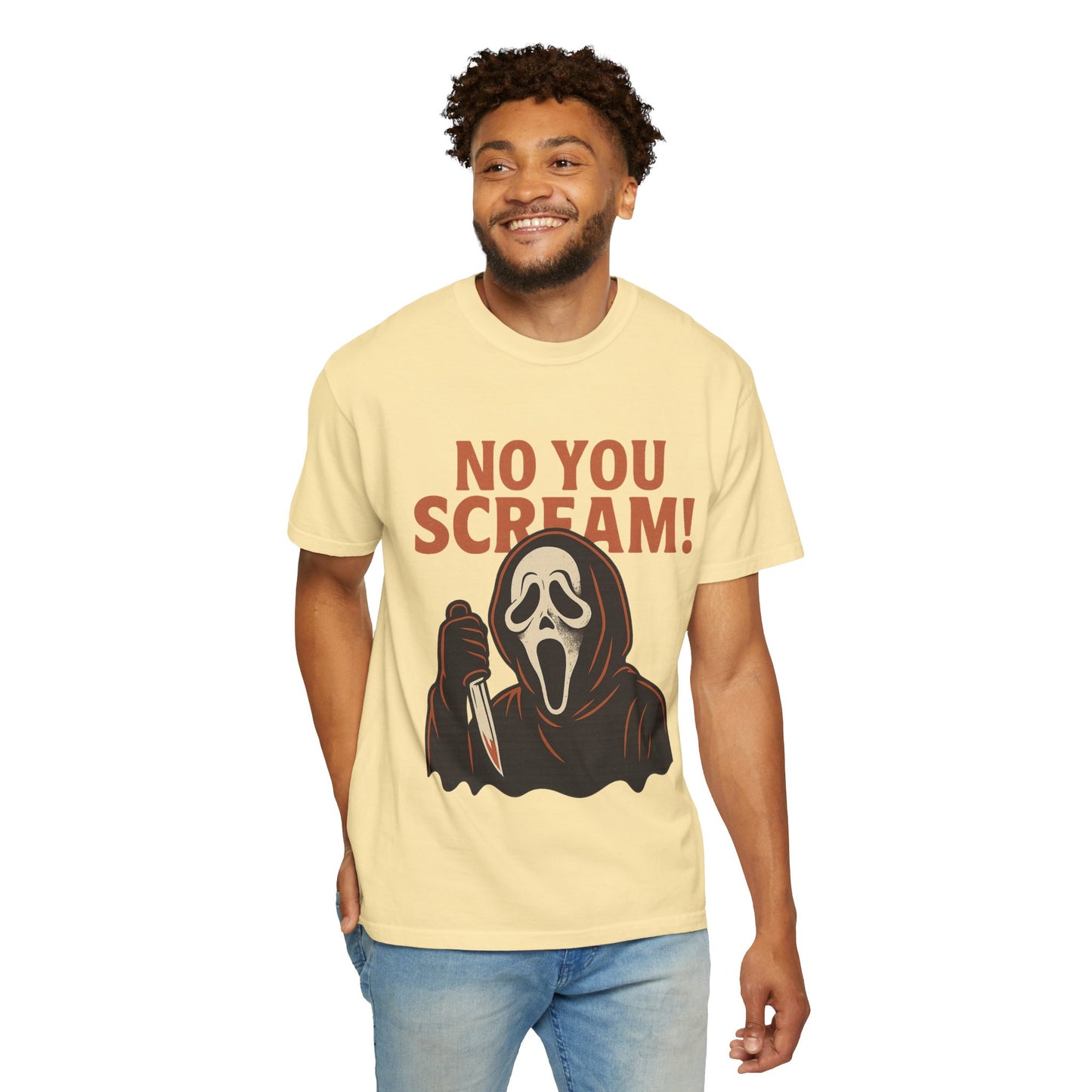 Unisex Horror-Themed T-shirt | Fun Scream Design for Halloween, Costume Parties, Movie Nights, Gift for Horror Fans