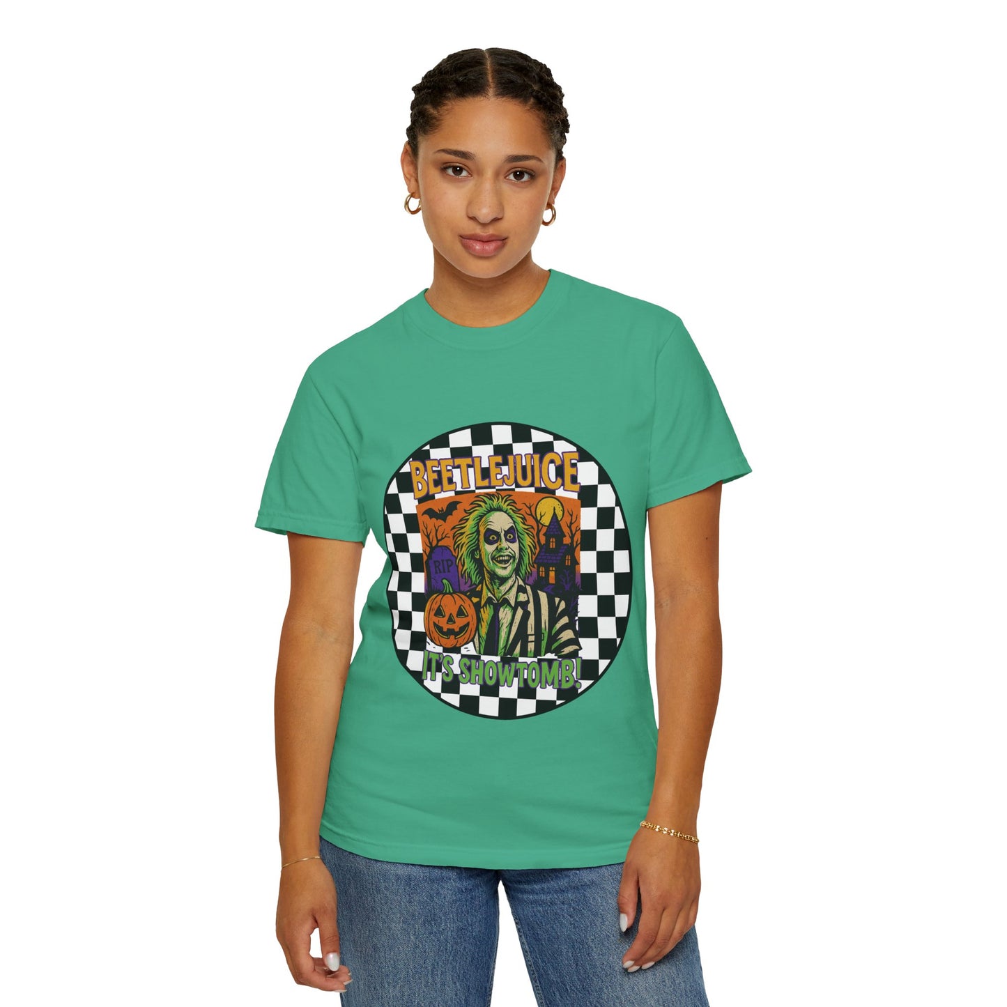Beetlejuice Unisex T-shirt, Spooky Graphic Tee, Halloween Costume Shirt, Movie Fan Apparel, Eerie Clothing Gift