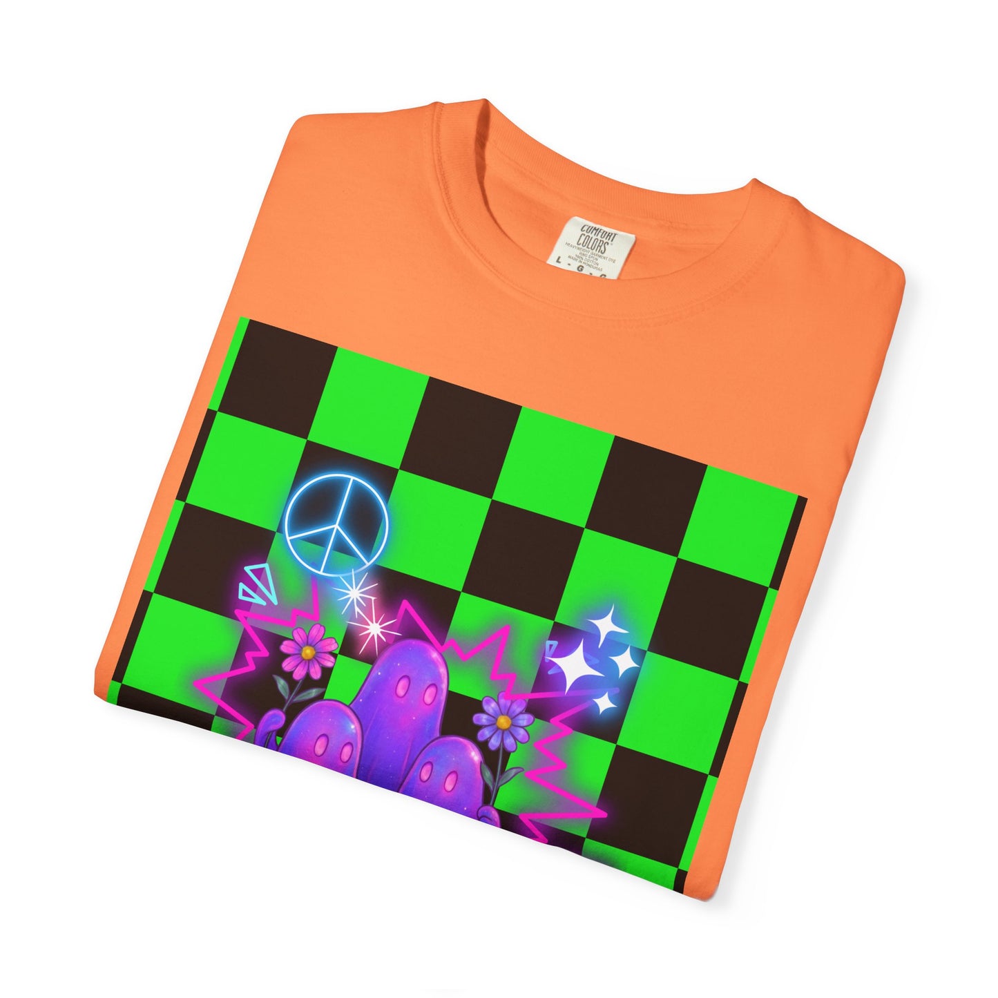 Vibrant Ghost Graphic Tee, Unisex T-shirt, Retro Vibe Shirt, Perfect for Halloween, Party Wear, Casual Style, Unique Gift