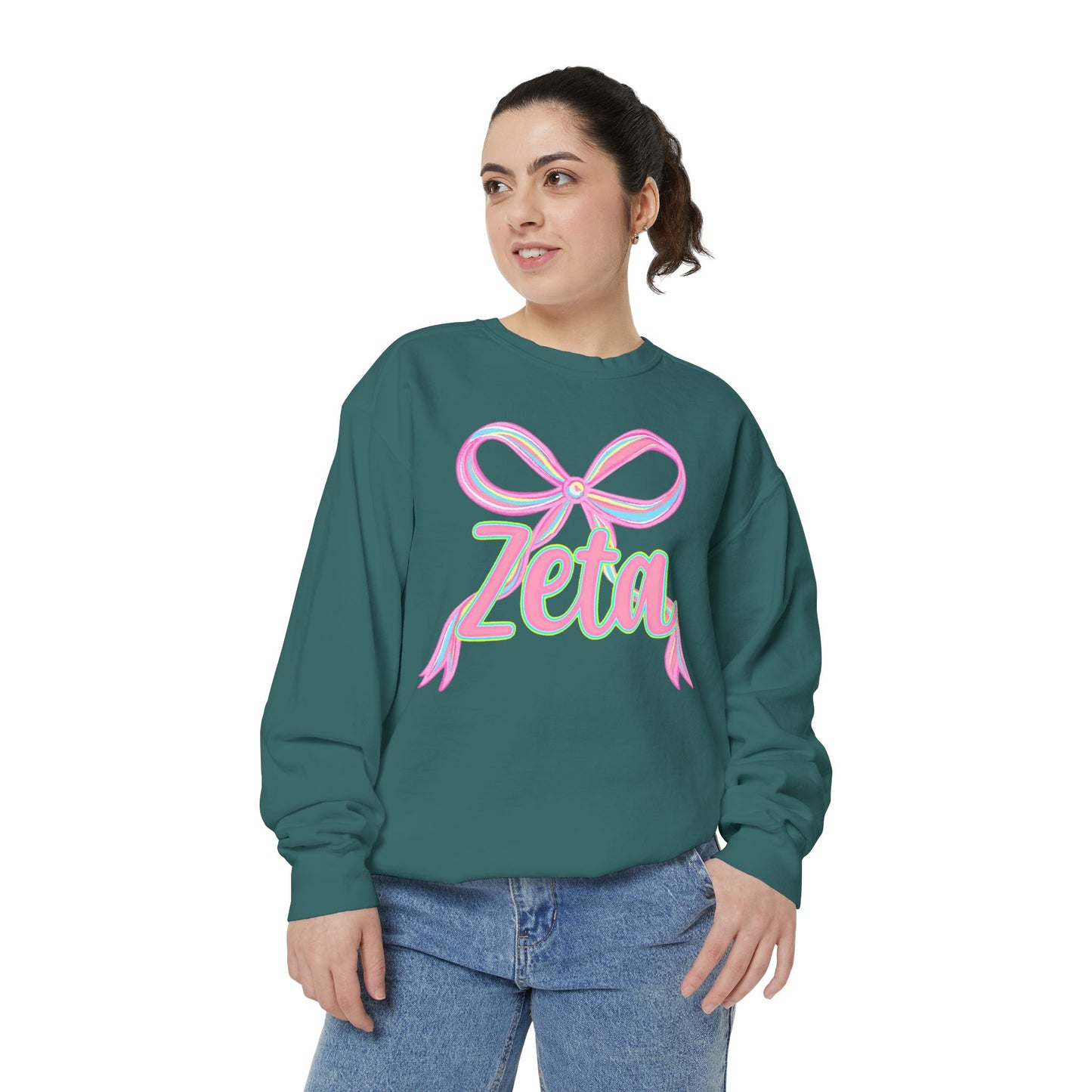 Zeta Graphic Sweatshirt, Cozy Fashion, Gift for Sorority Sisters, Cute Casual Wear, College Apparel, Unisex Outfit