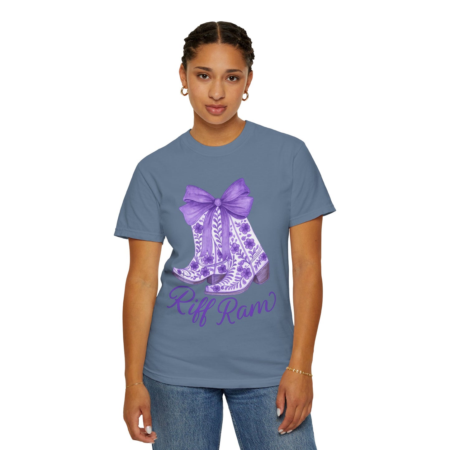 Purple Cowboy Boots T-Shirt | Western Style Tee, Festival Wear, Country Music Shirt, Gift for Horse Lovers, Casual Chic