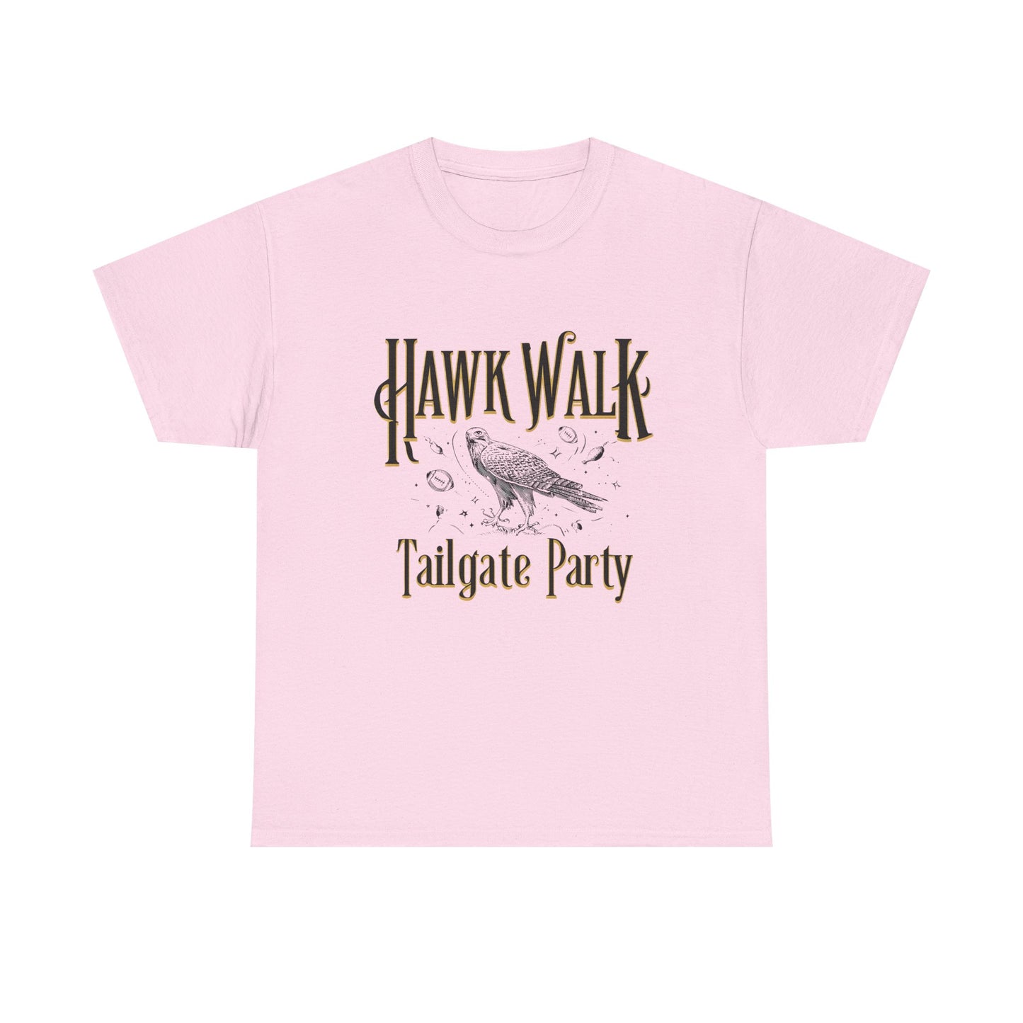Hawk Walk Tailgate Tee, Unisex Cotton Shirt, Outdoor Event T-Shirt, Festival Wear, Bird Lover Gift, Sports Gathering Apparel