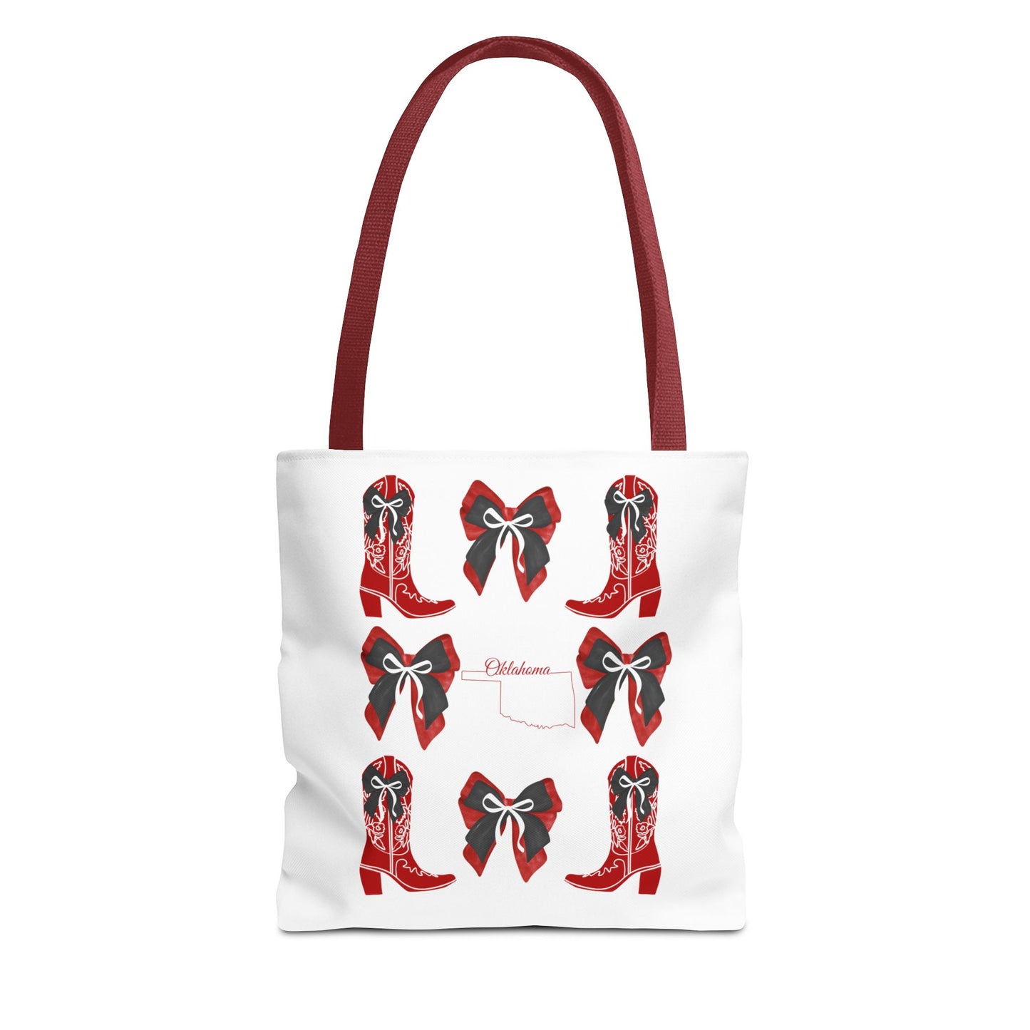Tote Bag - Oklahoma Game Day Coquette Bow Design Fan Gift