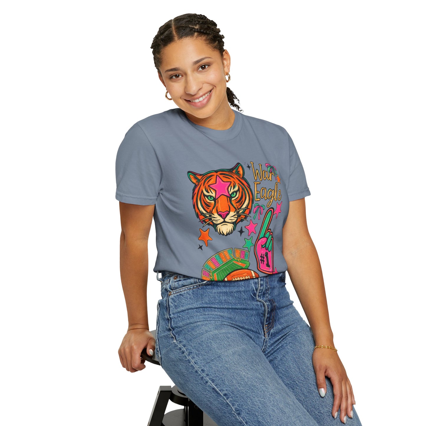 Vintage Preppy Tiger Football Game Day Unisex T-shirt