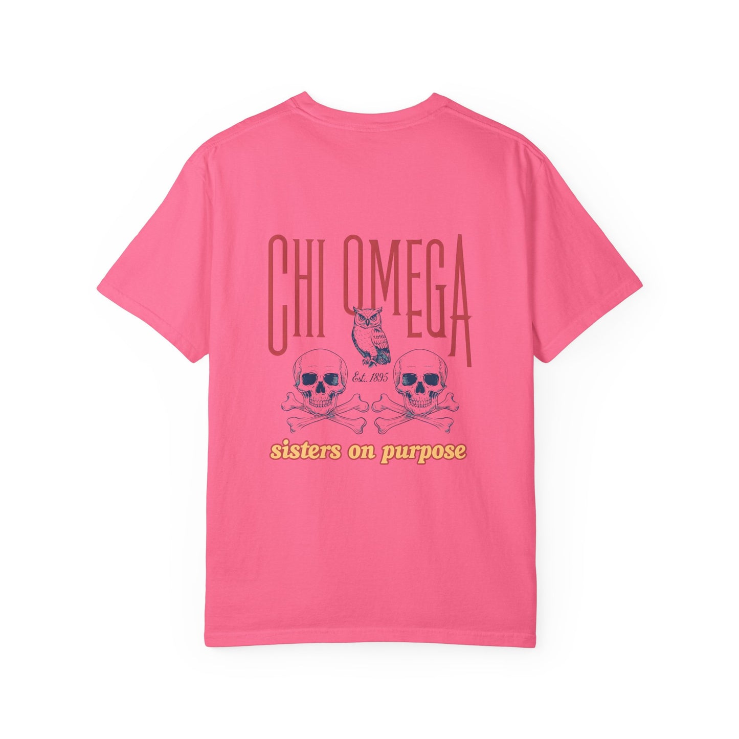 Chi Omega Sister T-Shirt, Sorority Apparel, College Tee, Garment-Dyed Shirt, Greek Life Merchandise, Casual Wear
