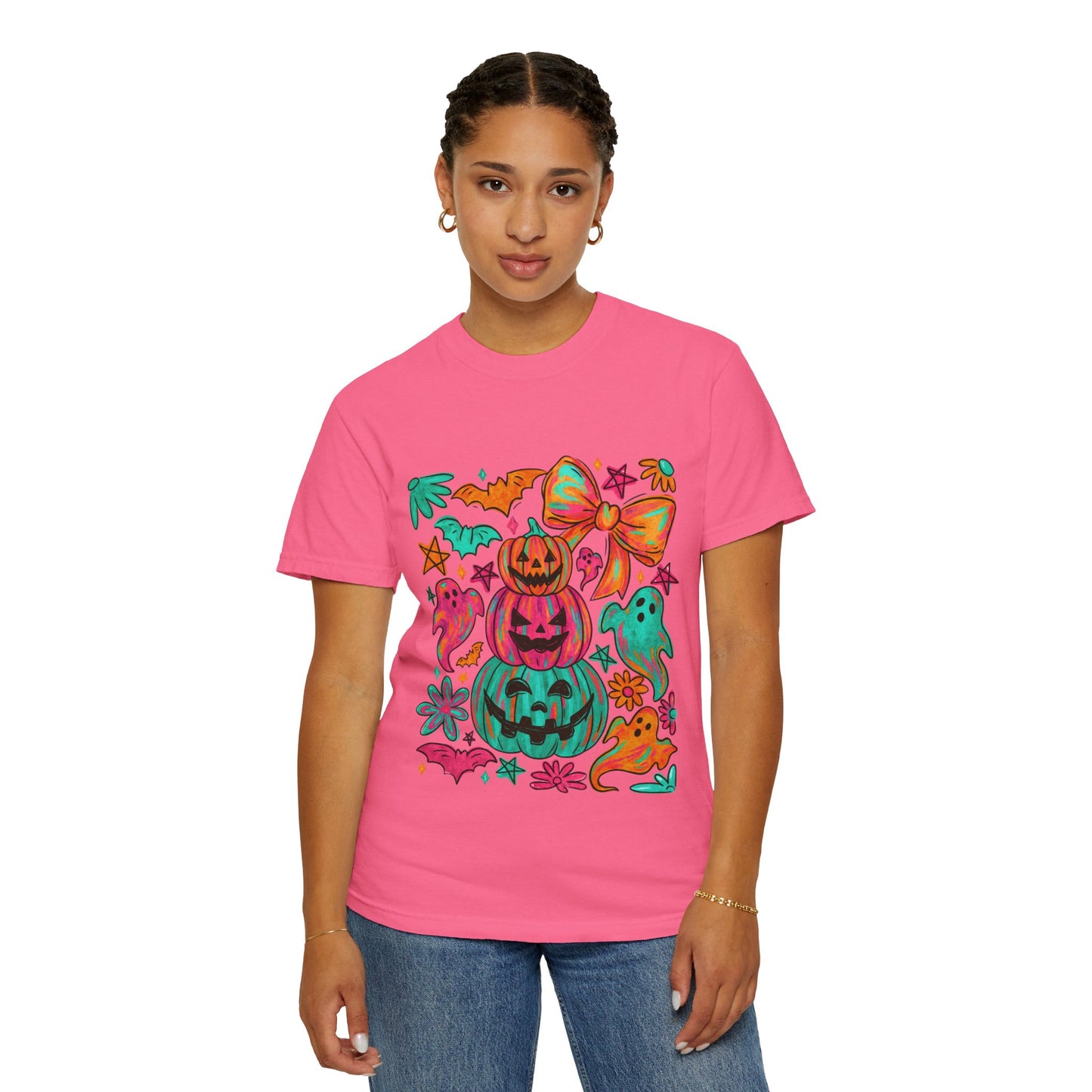 Whimsical Halloween T-Shirt, Perfect for Fall Celebrations, Ghosts & Pumpkins Design, Unisex Tee, Festive Apparel, Halloween Costume