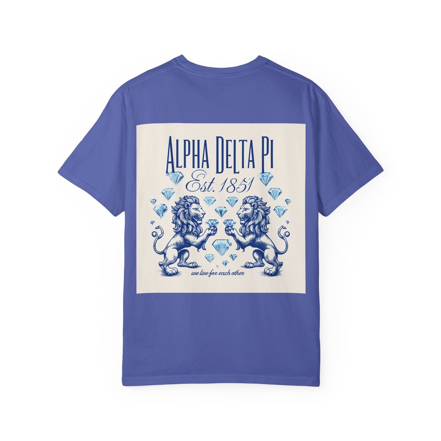 Alpha Delta Pi T-Shirt, Sorority Shirt, College Apparel, Greek Life Gift, Unisex Garment-Dyed Tee