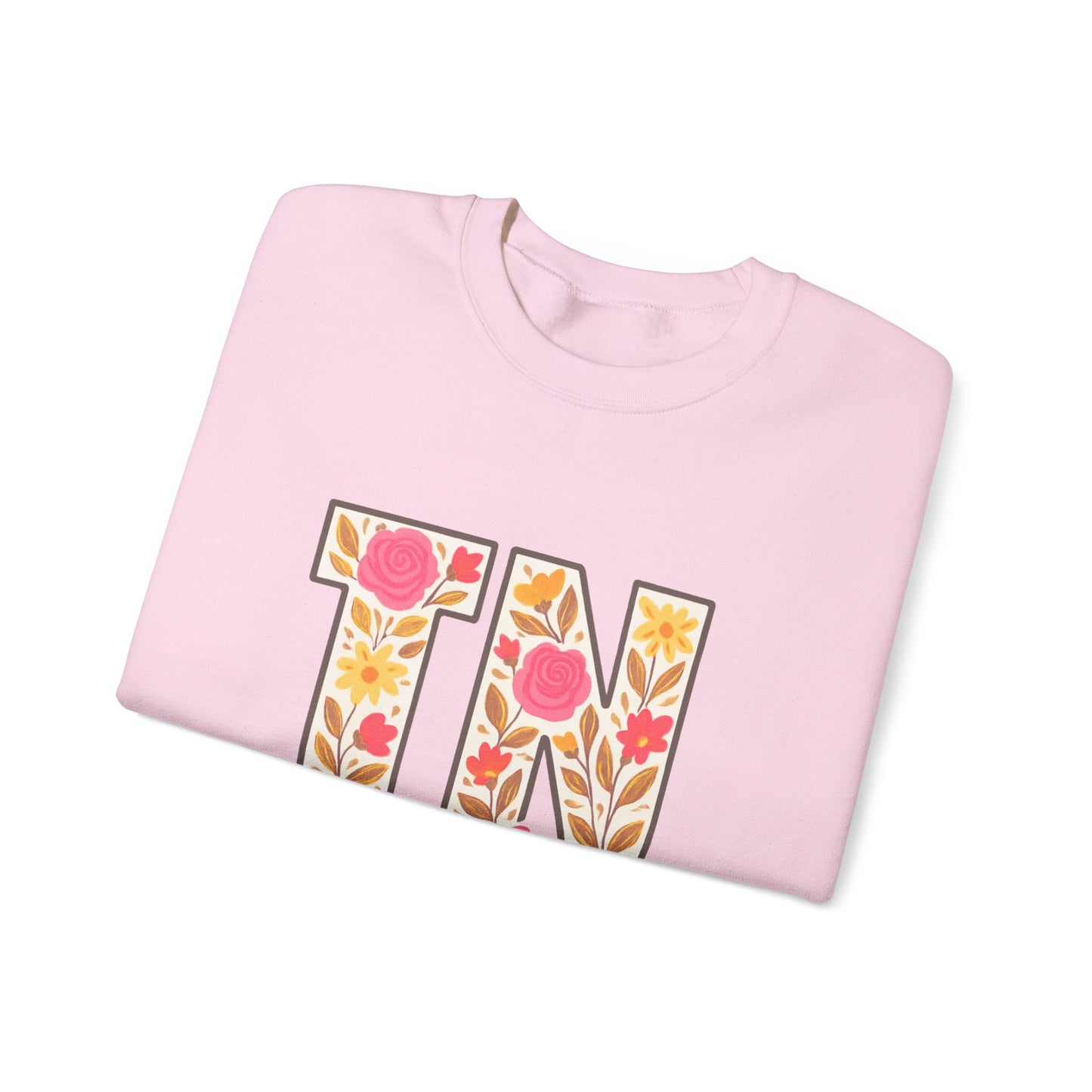 Cozy Floral Crewneck Sweatshirt with TN Design, Cute Gifts for Tennessee Fans, Casual Fall Wear, Perfect for Holidays & Gatherings