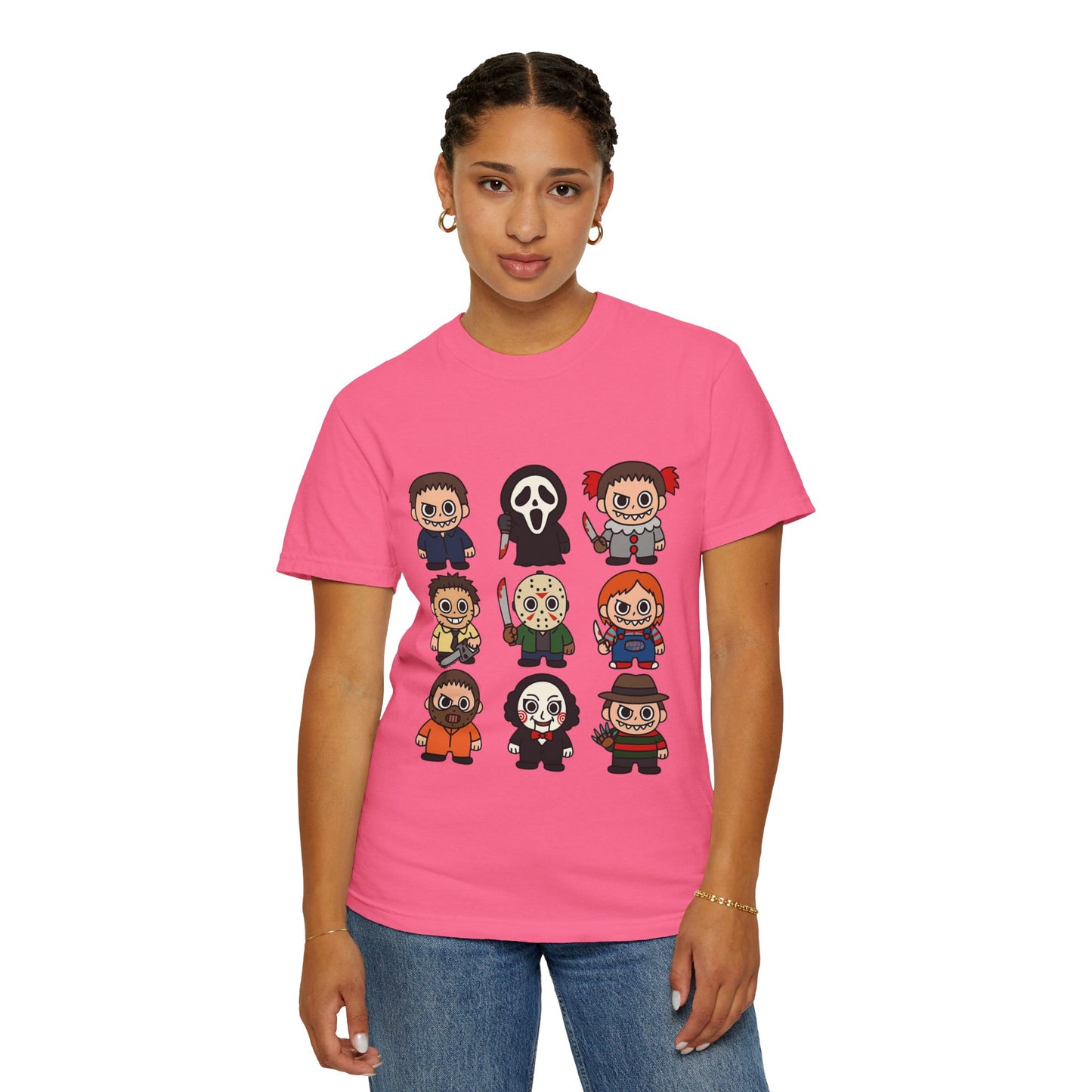 Pop Culture Horror Character T-Shirt, Unisex Tee, Halloween Tee, Horror Movie Merch, Funny Graphic Shirt, Gift for Horror Fans