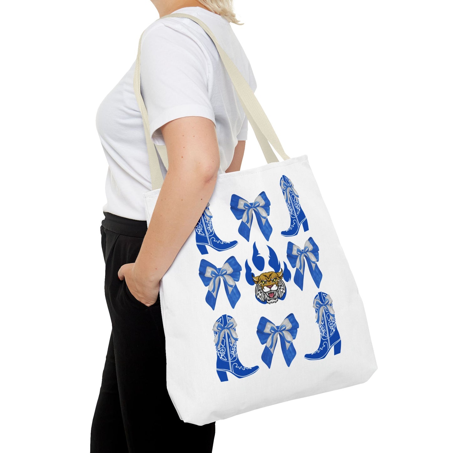 KY wildcats Stylish Blue Cowboy Boots Tote Bag, Kentucky Wildcats Fan, Kentucky Game Day, UK Wildcats, Kentucky Alumni, Graduation Gift, Lexington KY Gift