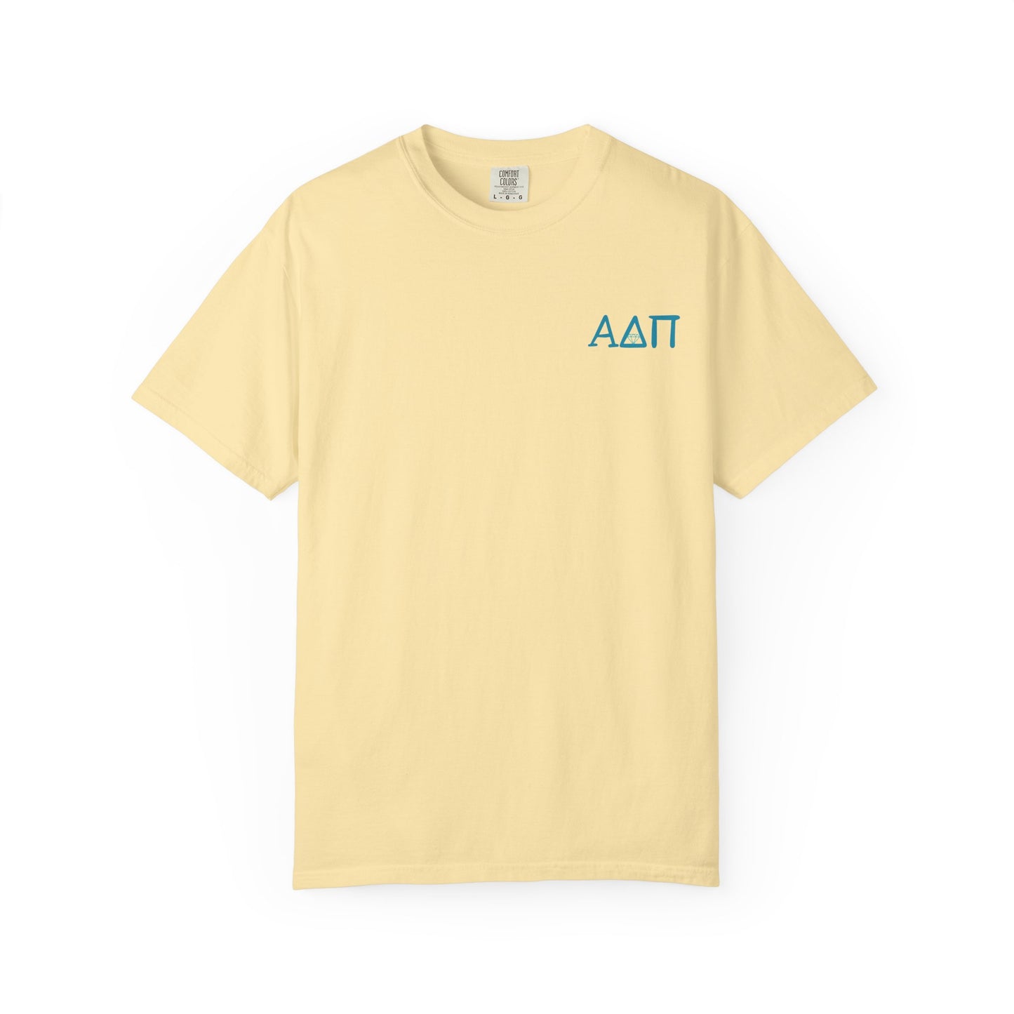 Alpha Delta Pi T-Shirt, Sorority Shirt, College Apparel, Greek Life Gift, Unisex Garment-Dyed Tee