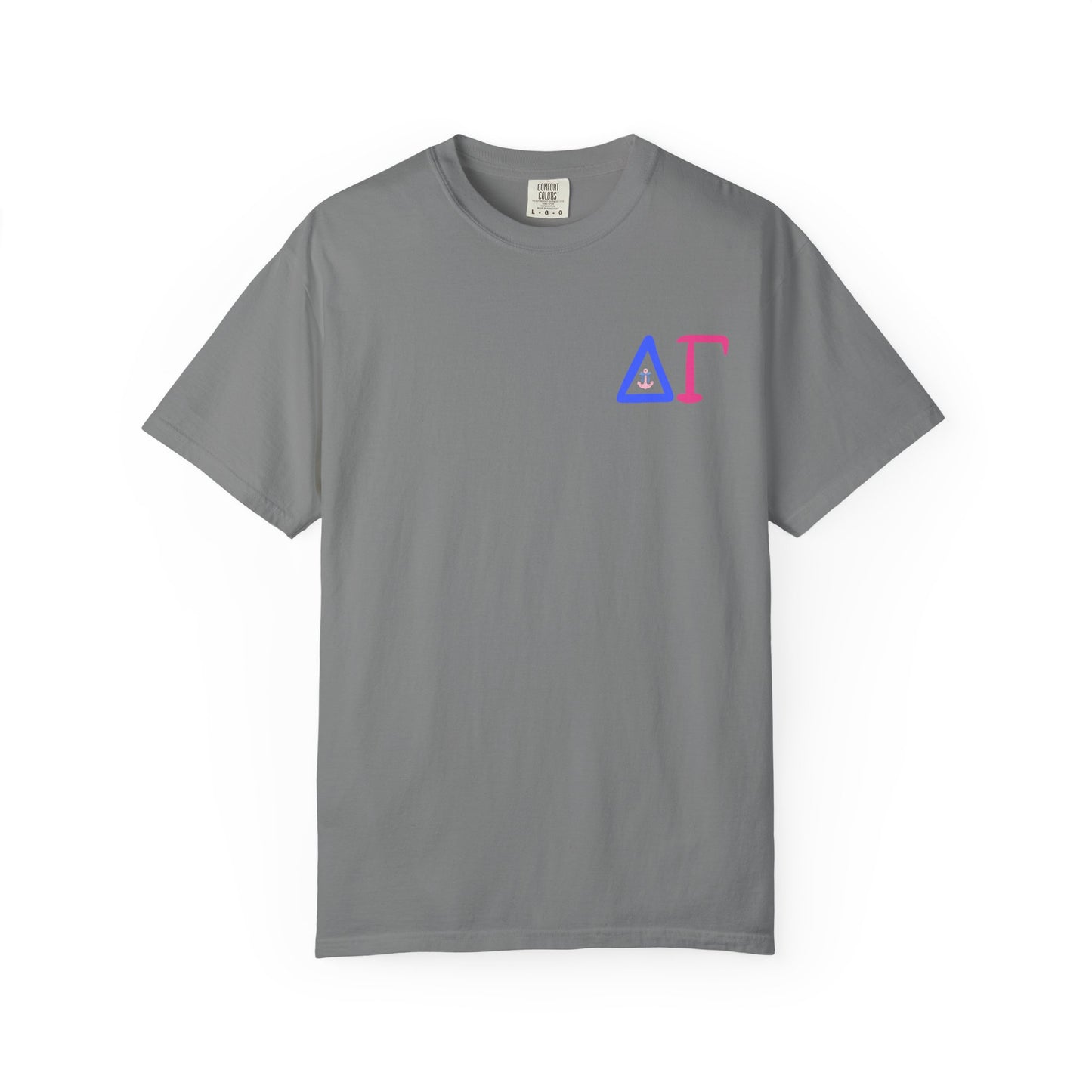 Delta Gamma Unisex Garment-Dyed T-Shirt, Sorority Pride Shirt, Nautical Design Tee, Perfect for Recruitment and Celebrations, Gift Idea