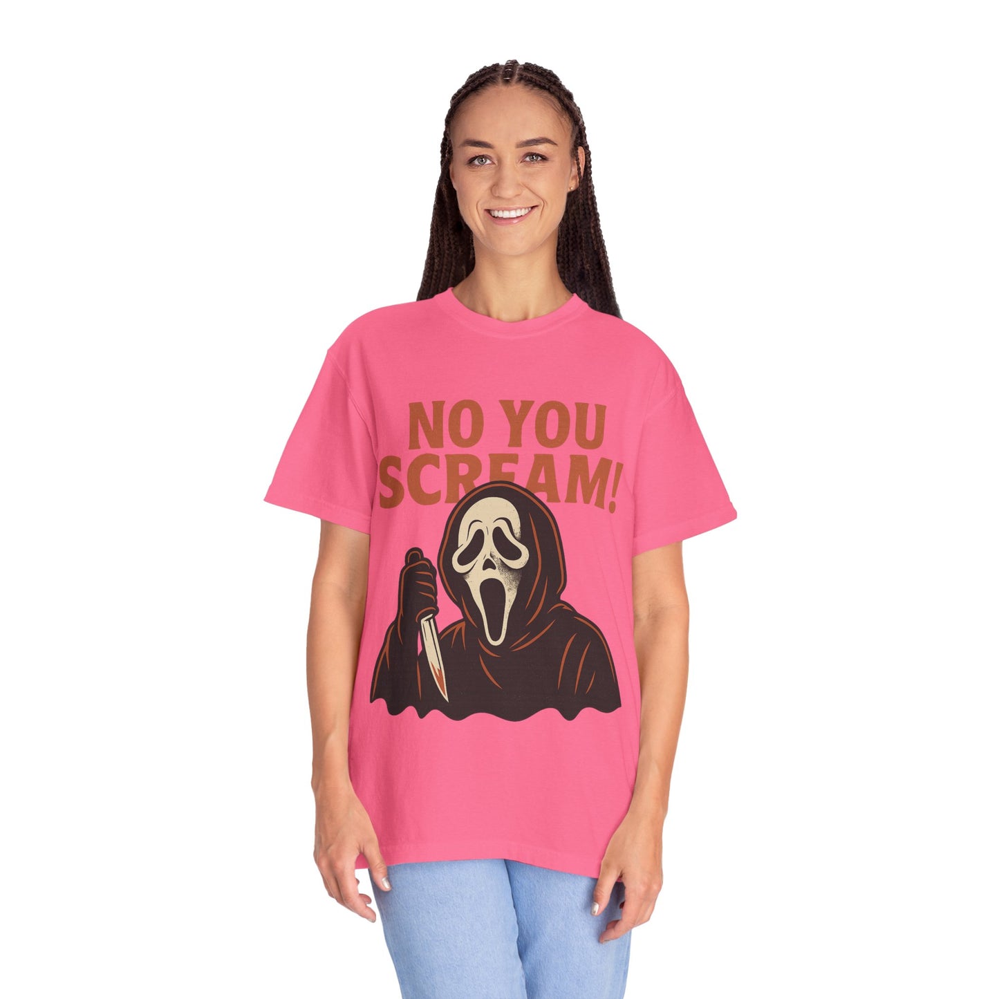 Unisex Horror-Themed T-shirt | Fun Scream Design for Halloween, Costume Parties, Movie Nights, Gift for Horror Fans